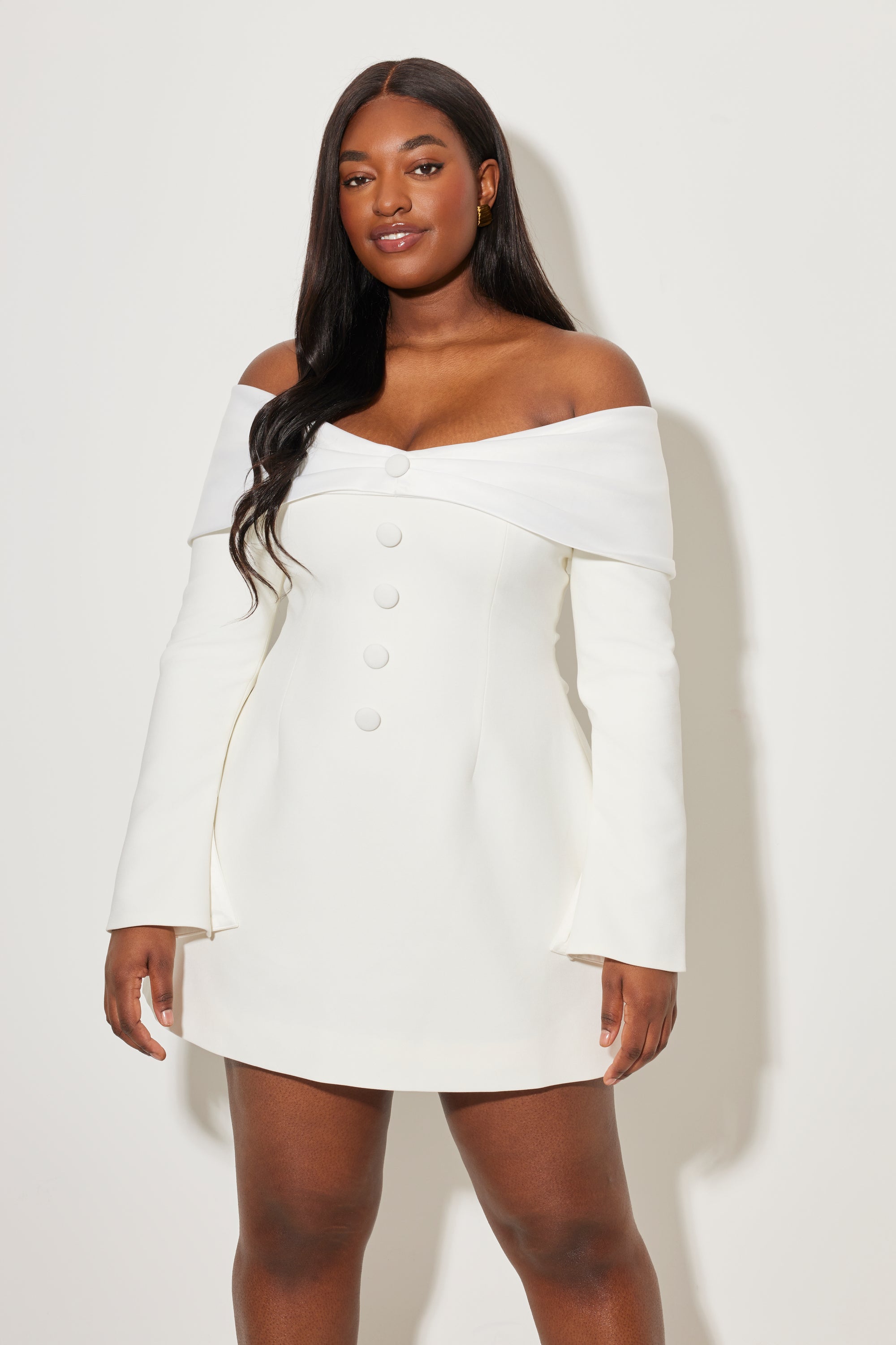 The Ultimate Muse Bow Mini Dress | White
