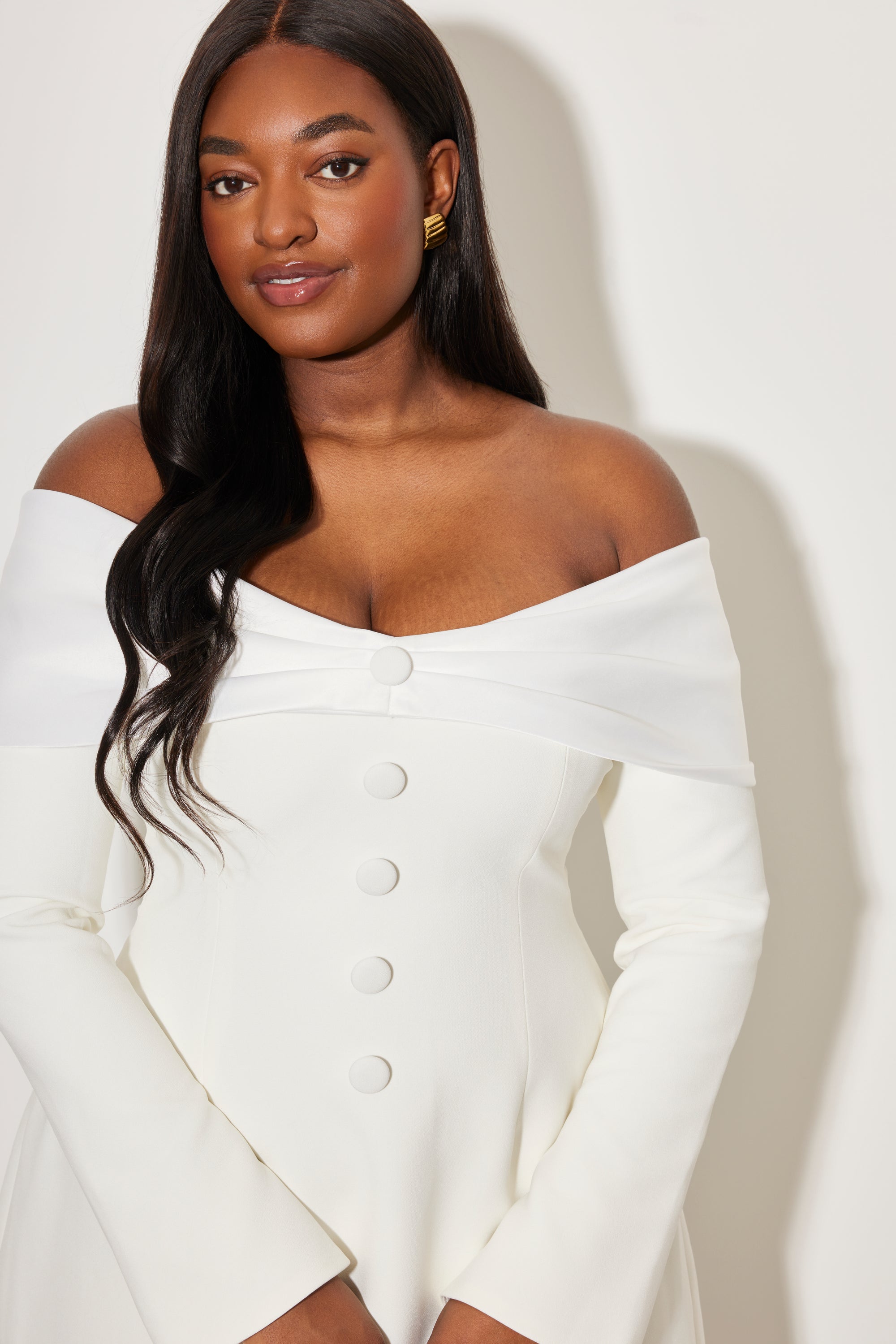 The Ultimate Muse Bow Mini Dress | White
