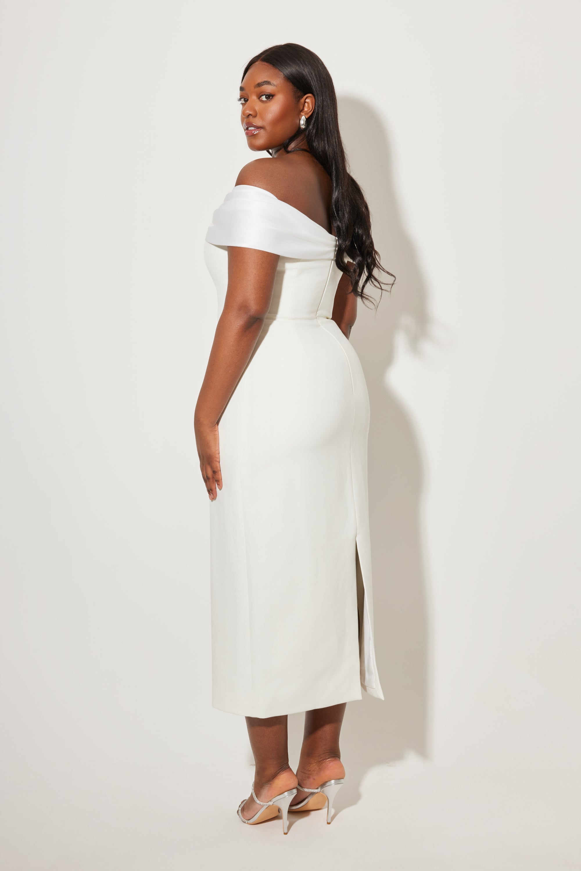 The Ultimate Muse Bow Midi Dress | White