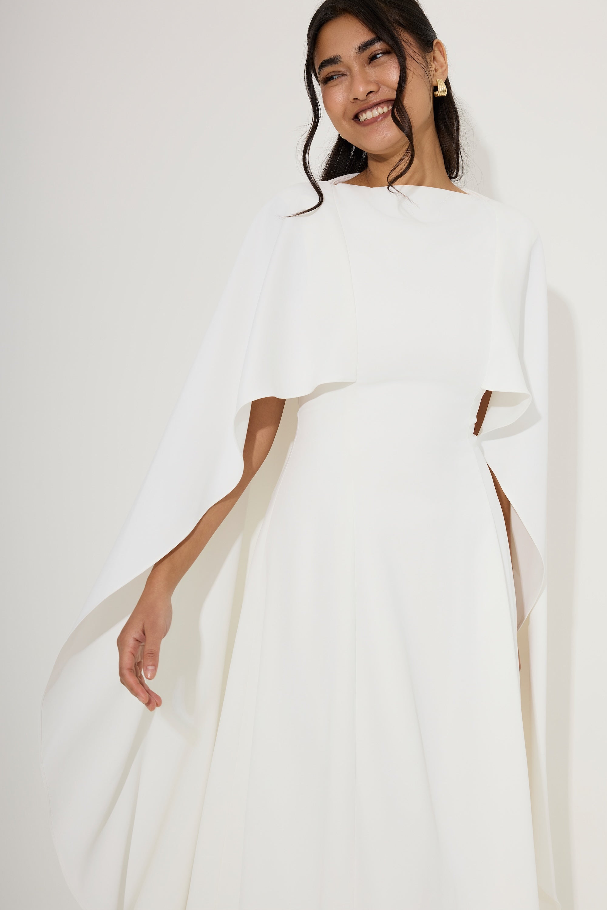Cape Midi Dress