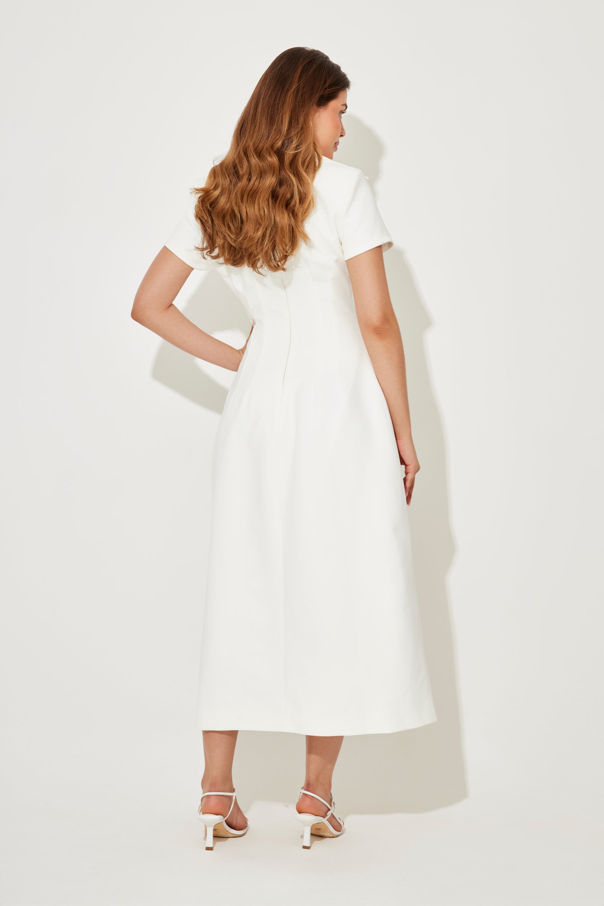 The Ultimate Muse Collared Midi Dress | White