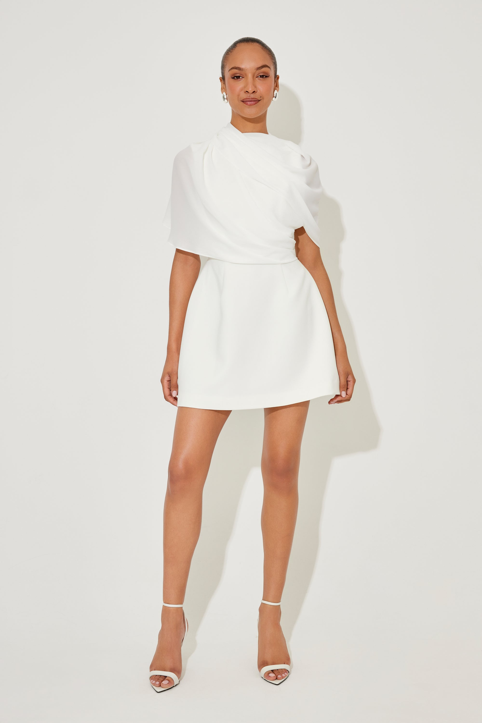 The Ultimate Muse Gathered Mini Dress | White