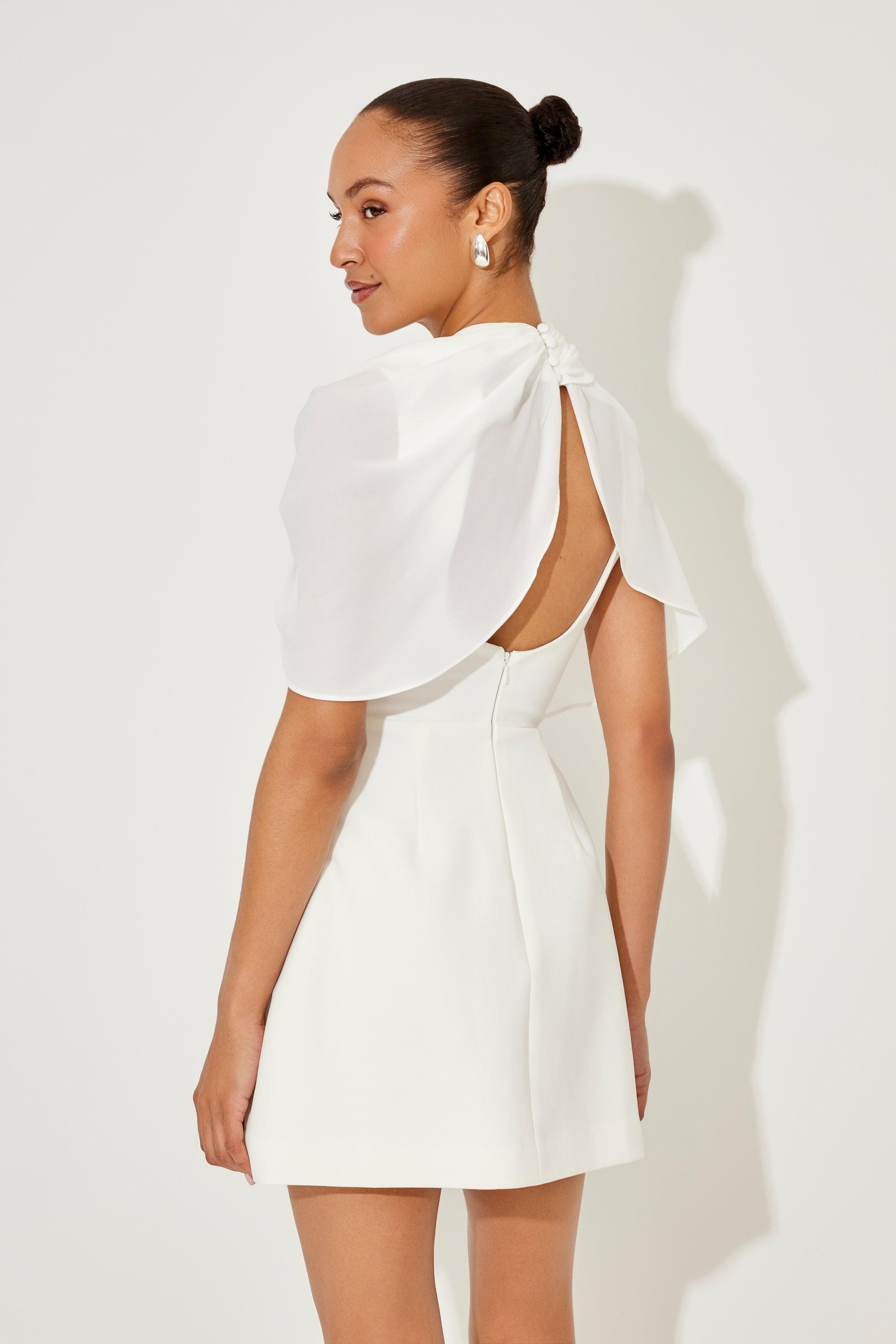 The Ultimate Muse Gathered Mini Dress | White