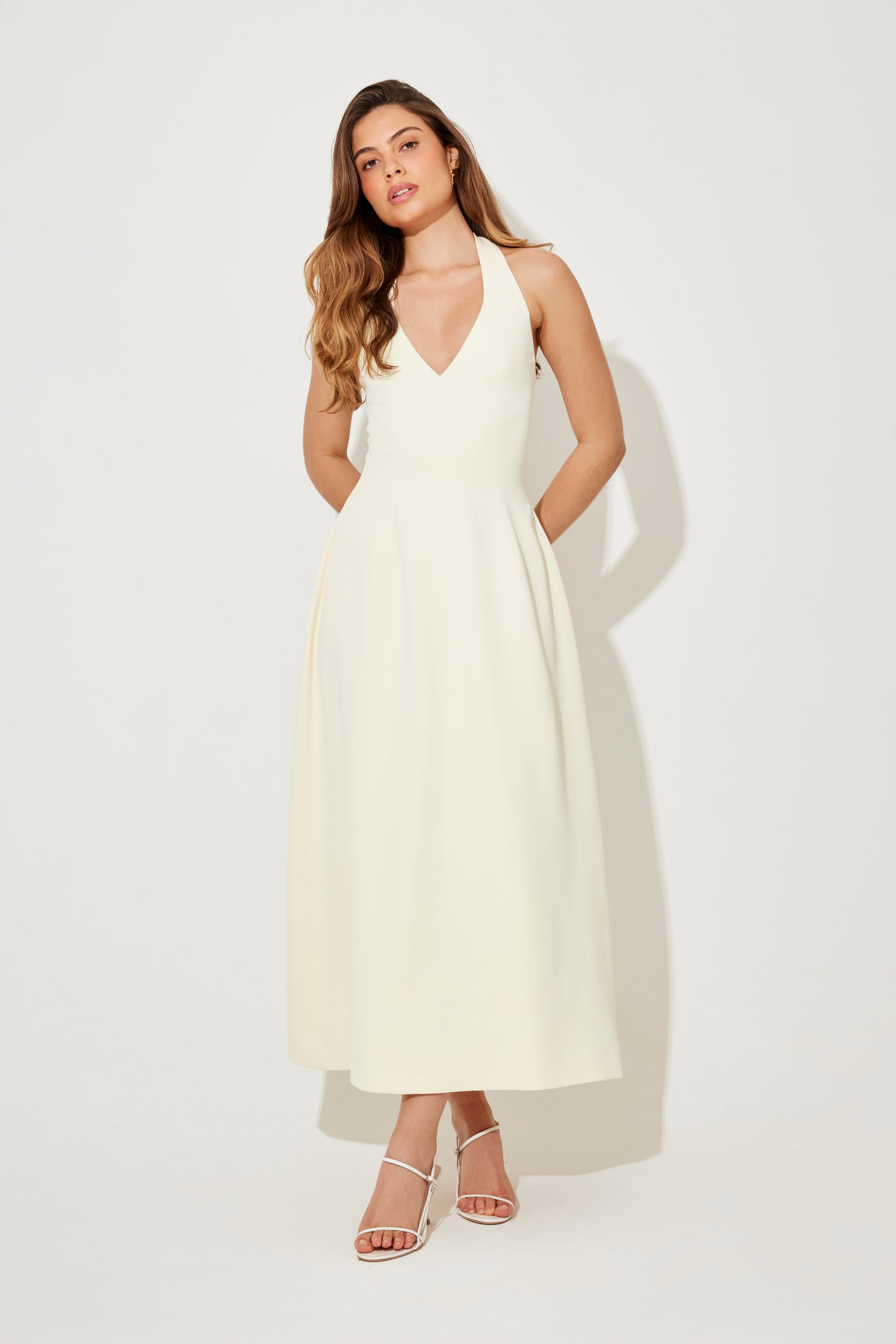 The Ultimate Muse Volume Skirt Midi Dress | Butter Cream