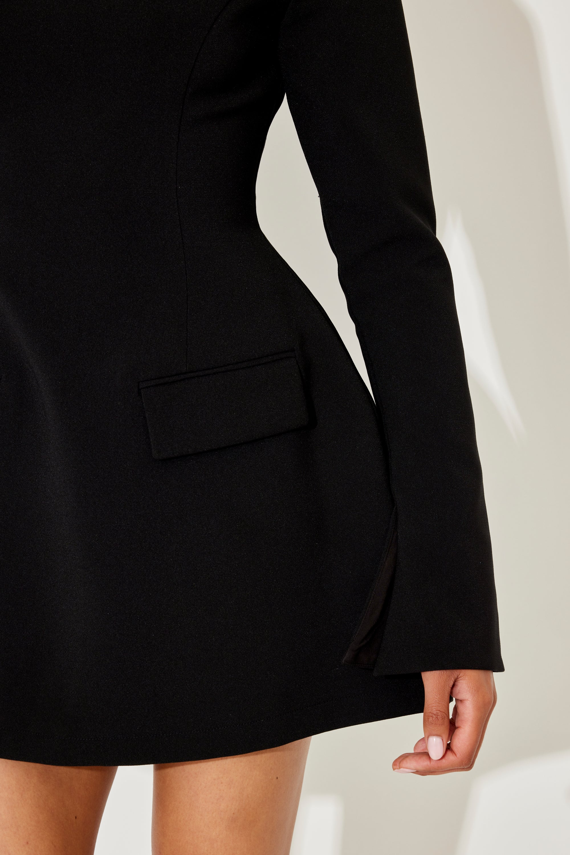 The Ultimate Muse Split Sleeve Mini Dress | Black