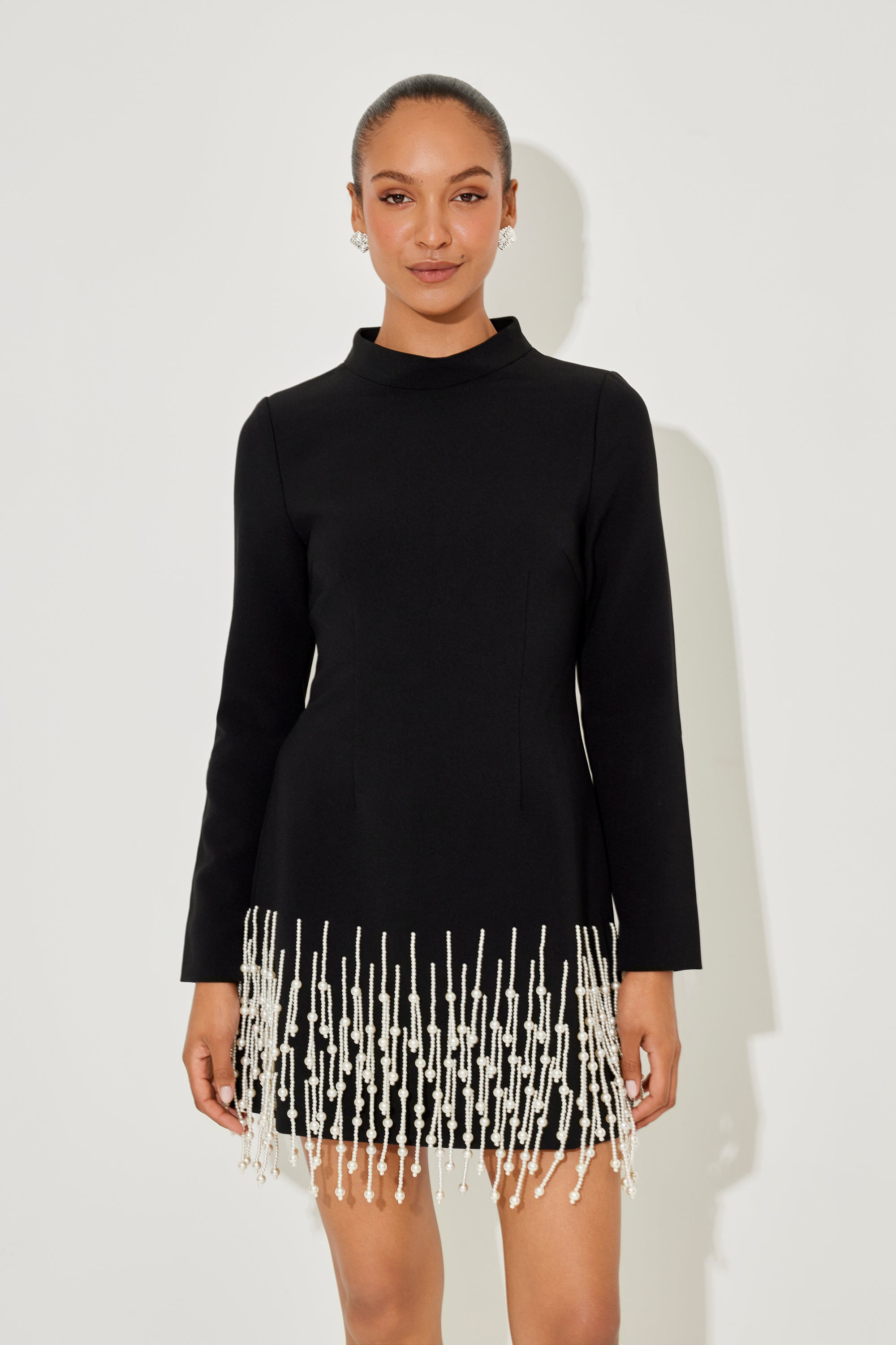 Long Sleeve Pearl Dress