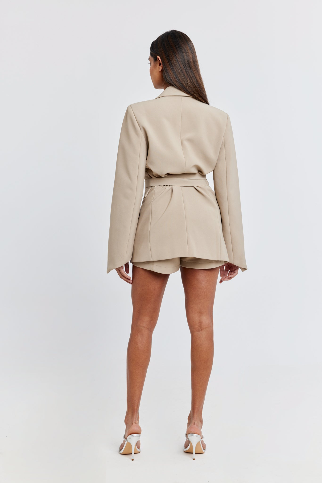 Ultimate Muse Blazer with Additional Belts | Taupe