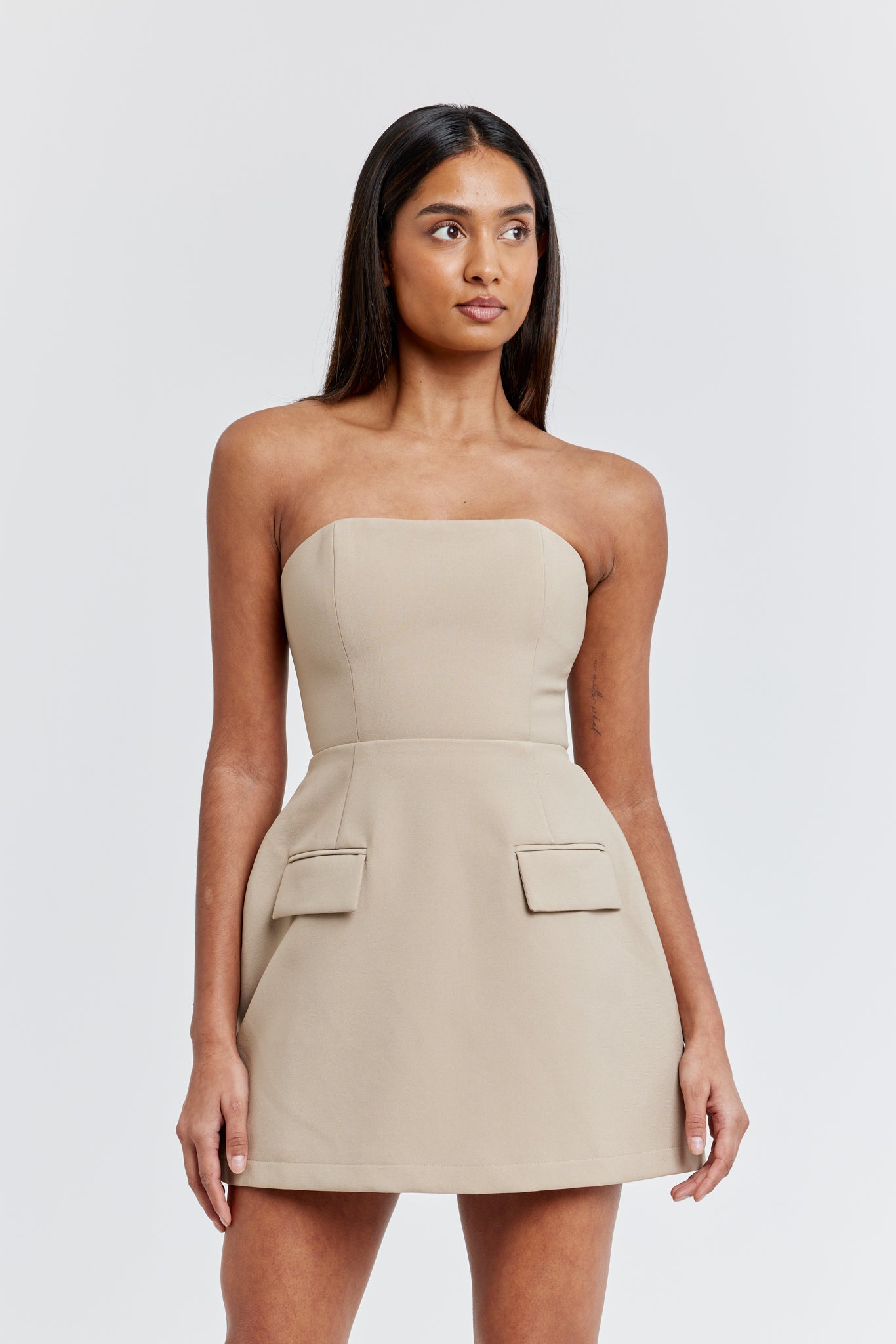 The Ultimate Muse Strapless Dress | Taupe