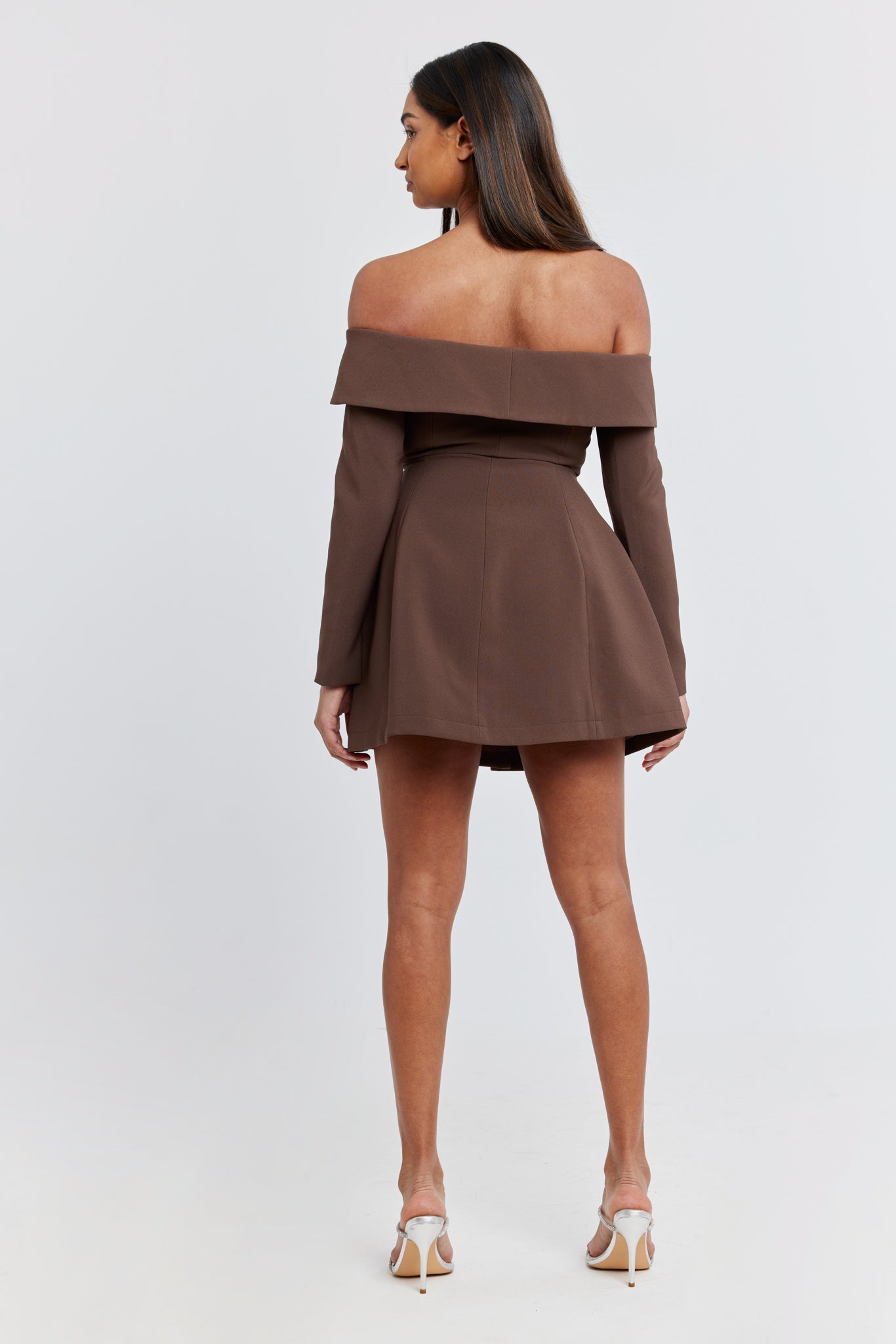 The Ultimate Muse Button Up Mini Dress | Chocolate Brown