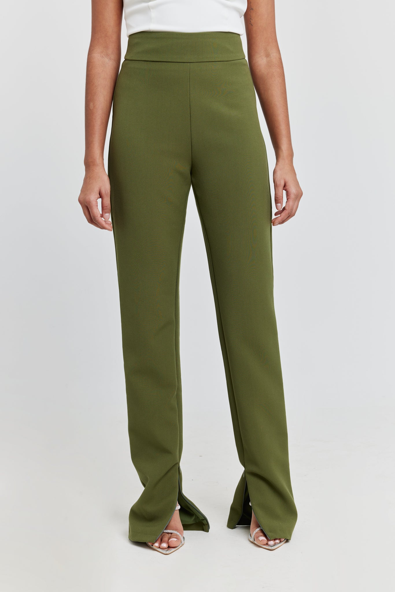 The Ultimate Muse Straight Leg Trousers | Khaki