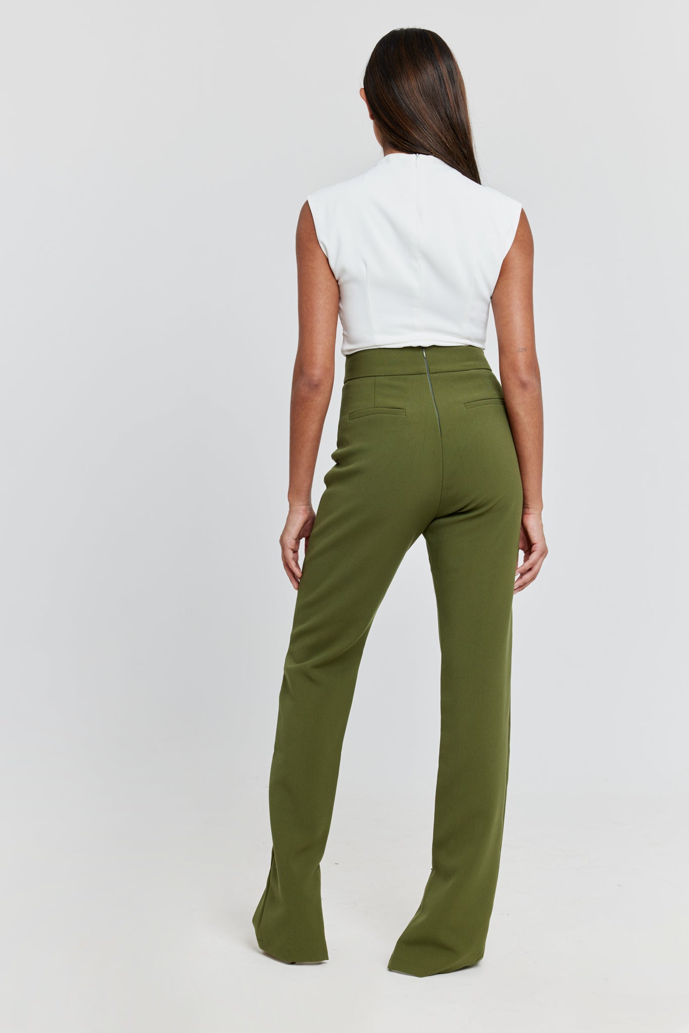 The Ultimate Muse Straight Leg Trousers | Khaki
