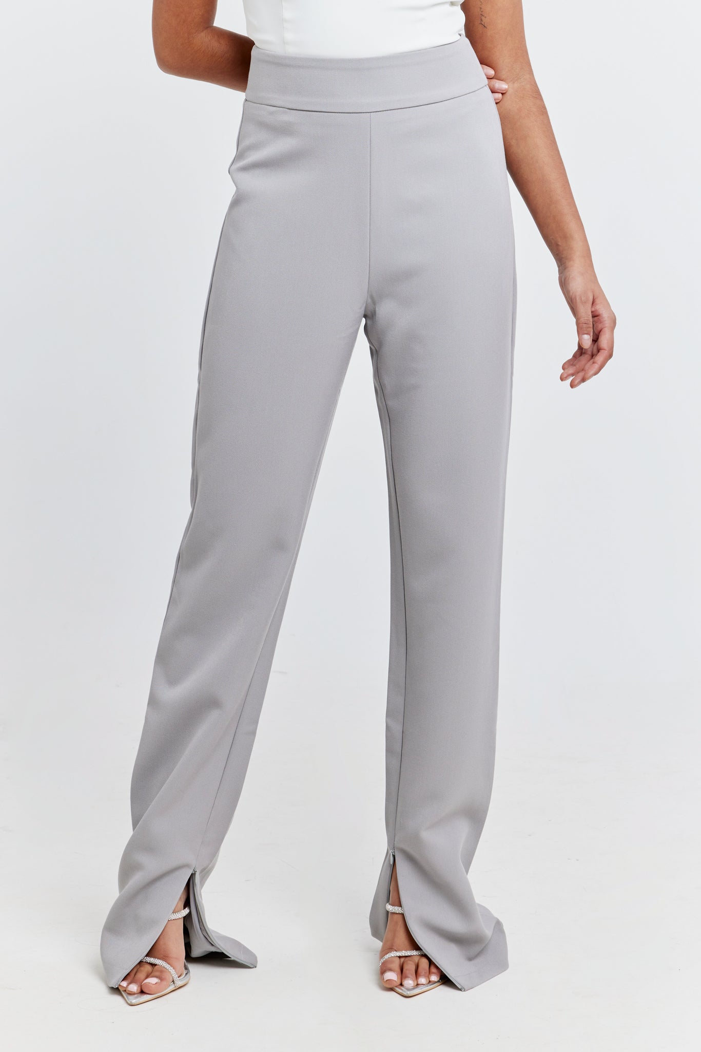 The Ultimate Muse Straight Leg Trousers | Grey