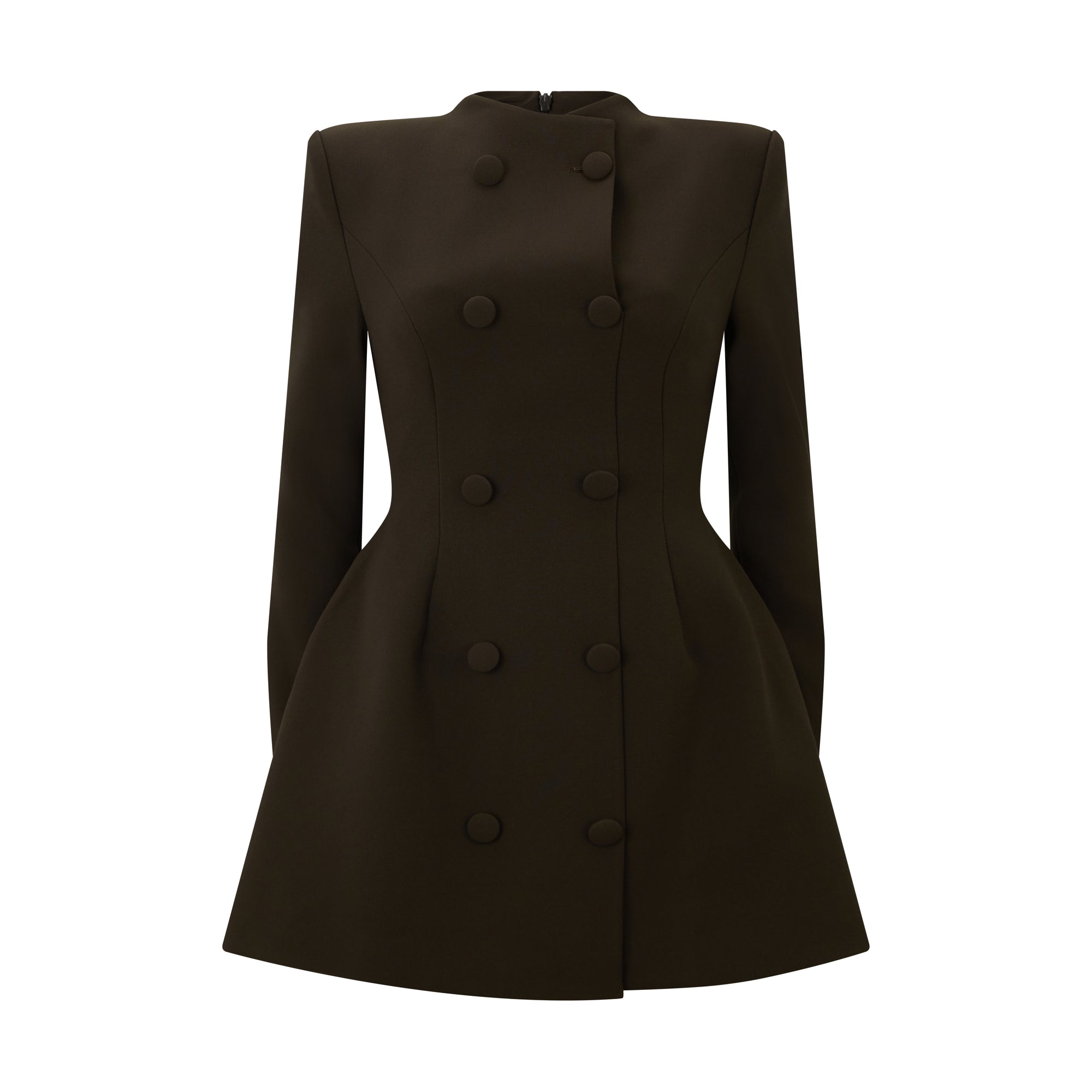The Ultimate Muse Button Mini Dress | Chocolate