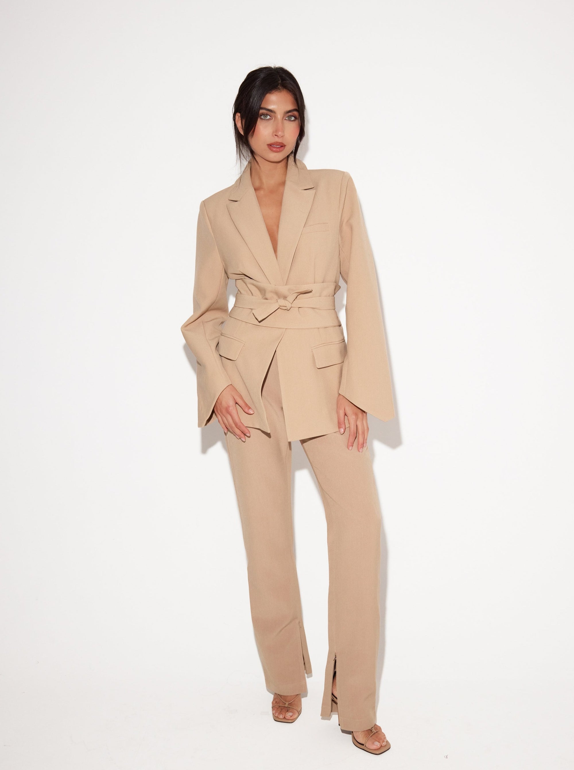 The Ultimate Muse Straight Leg Trousers | Camel