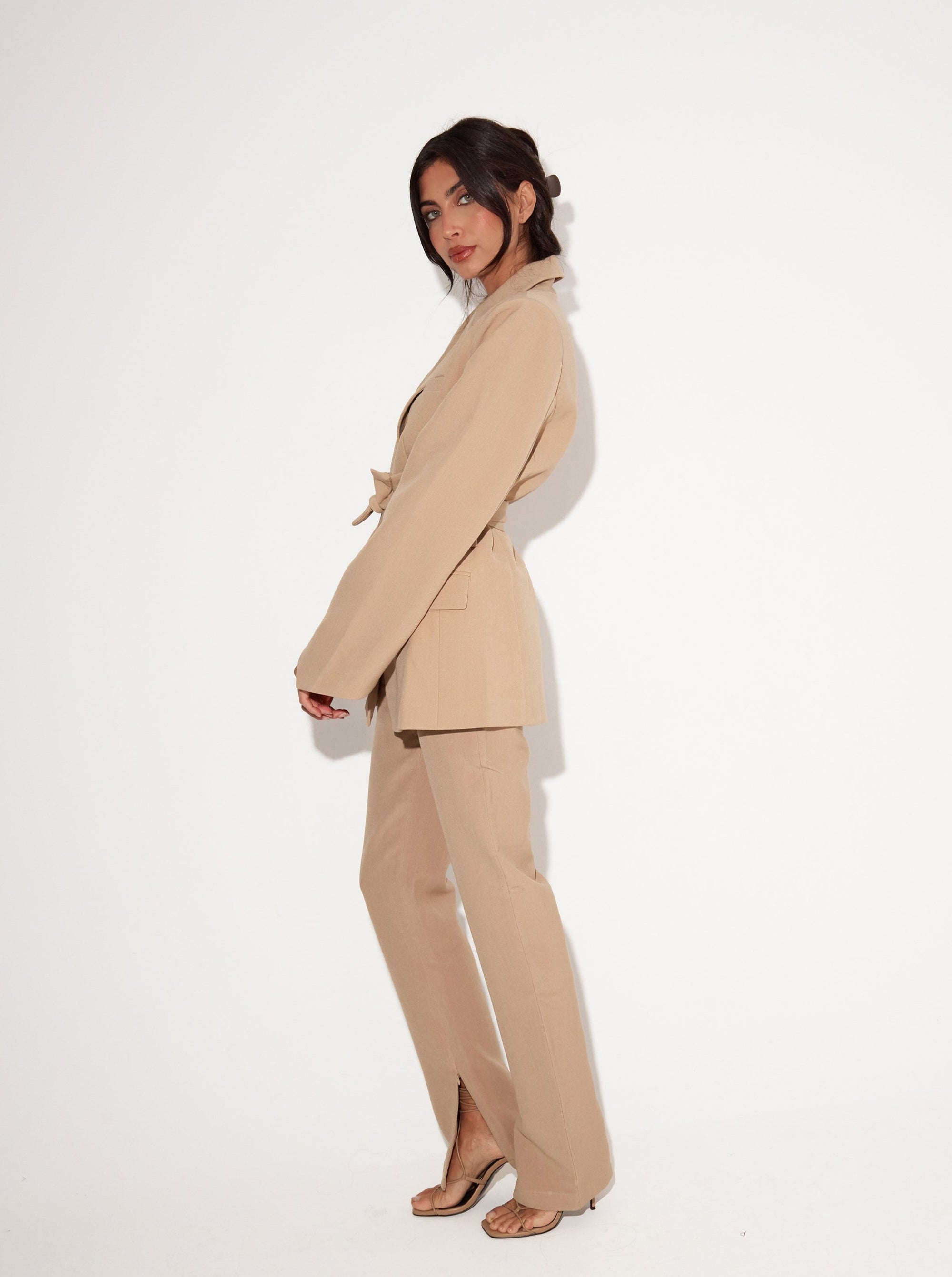 The Ultimate Muse Straight Leg Trousers | Camel