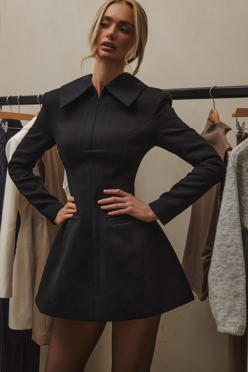 Zip Detail Mini Dress – Odd Muse Middle East