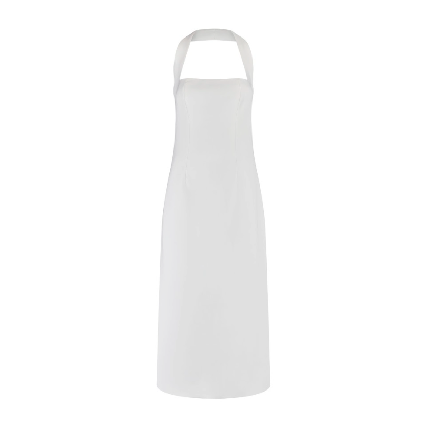 The Ultimate Muse Halter Neck Midi Dress | White