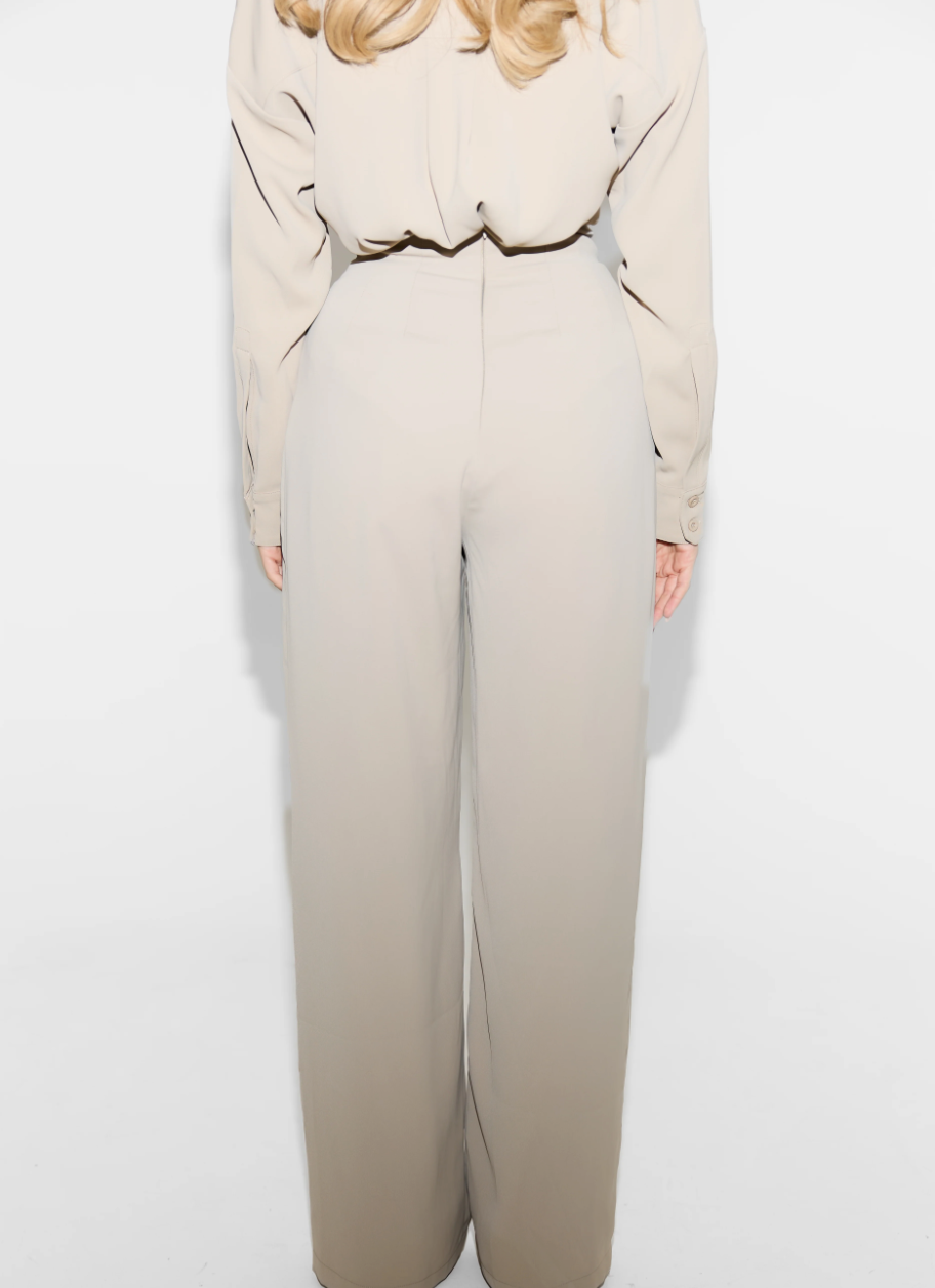 The Ultimate Muse Wide Leg Trousers | Taupe