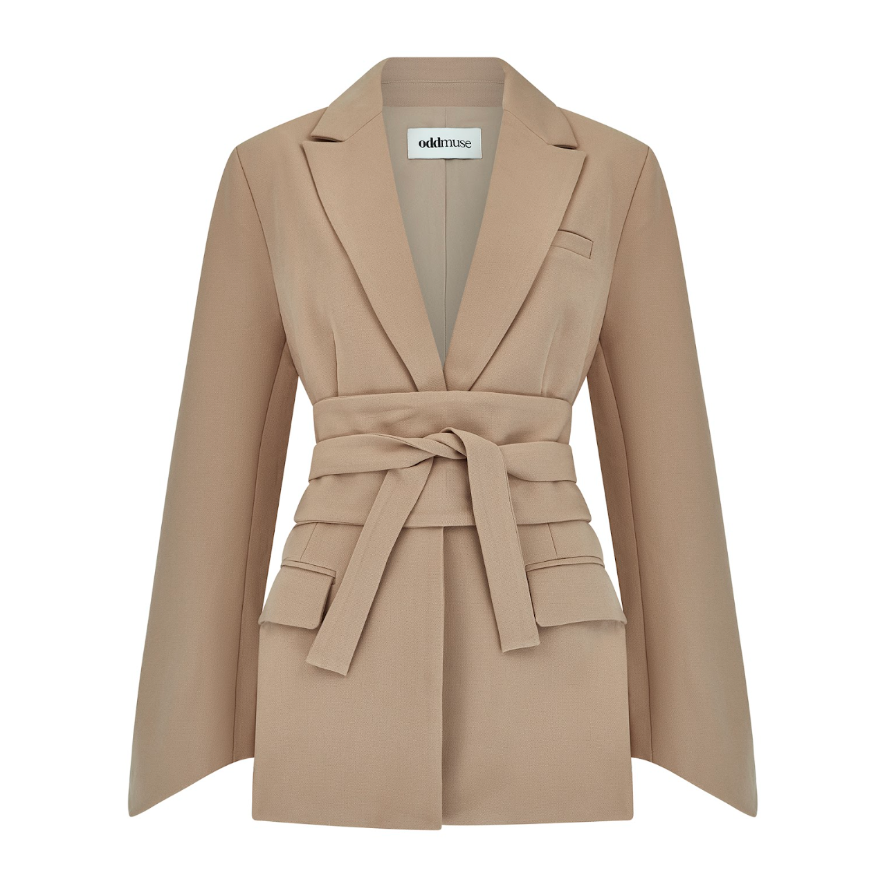 Ultimate Muse Blazer with Additional Belts | Taupe