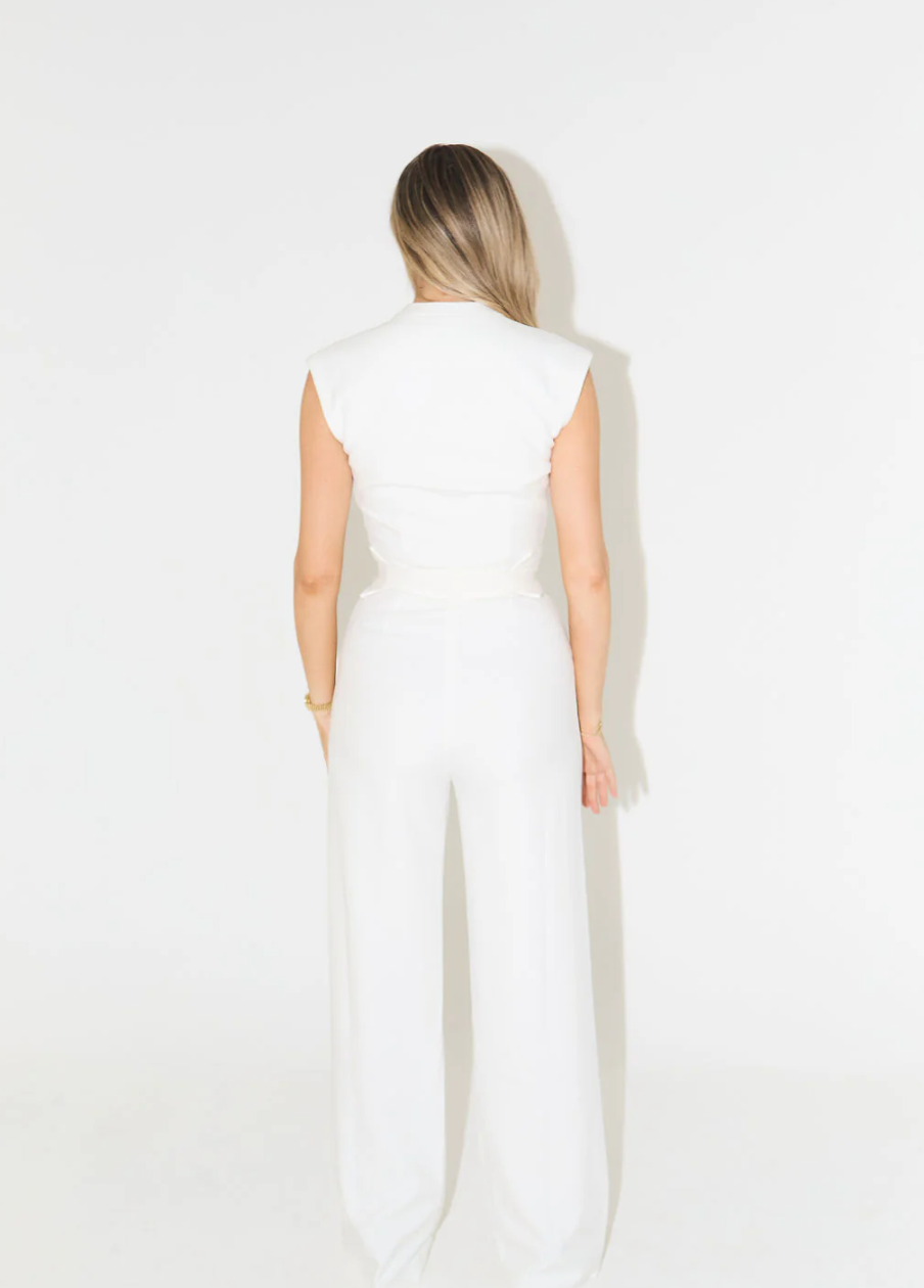 The Ultimate Muse Sleeveless Jumpsuit | White
