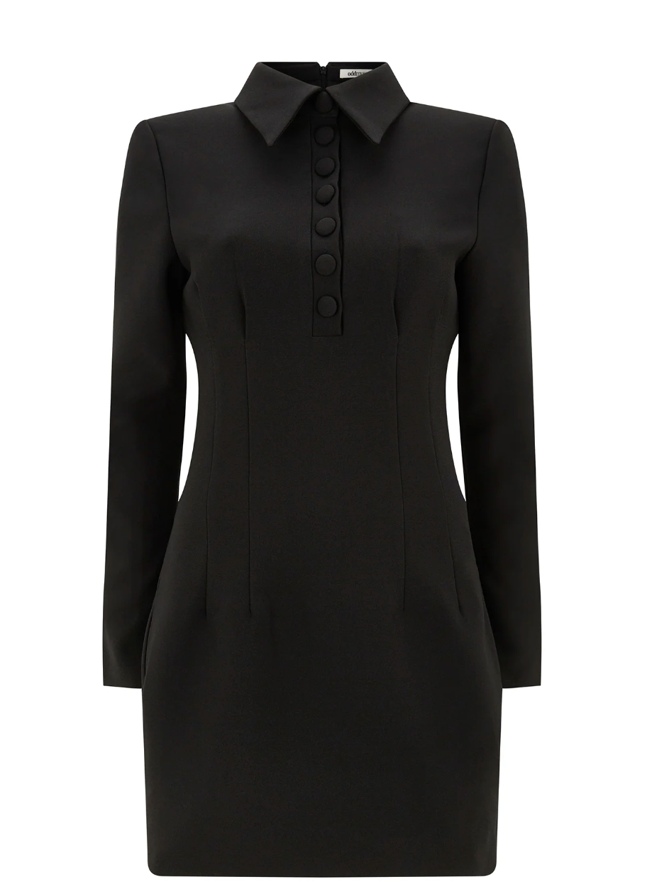 The Ultimate Muse Long Sleeve Collared Mini dress