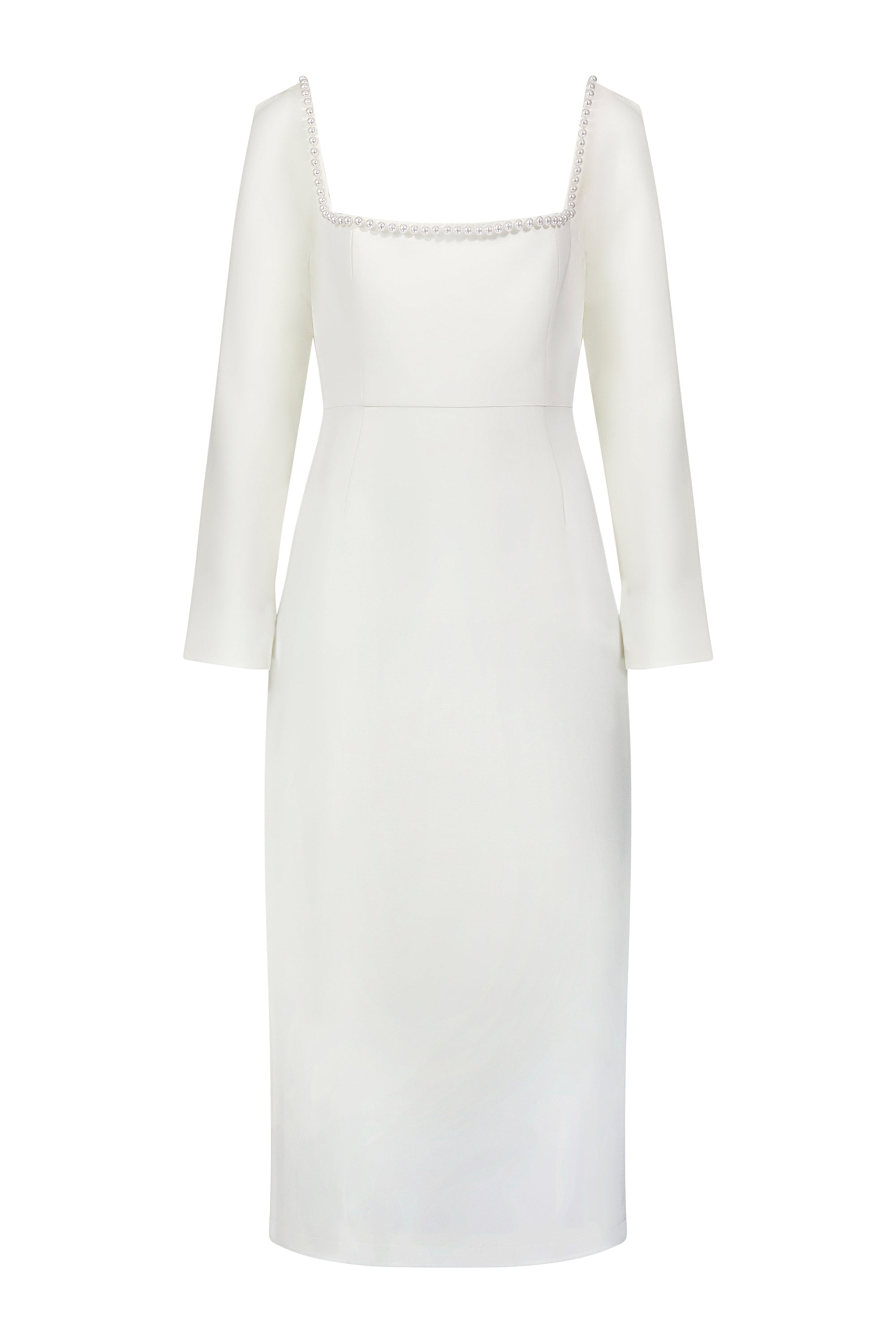 The Ultimate Muse Midi Pearl Dress | White