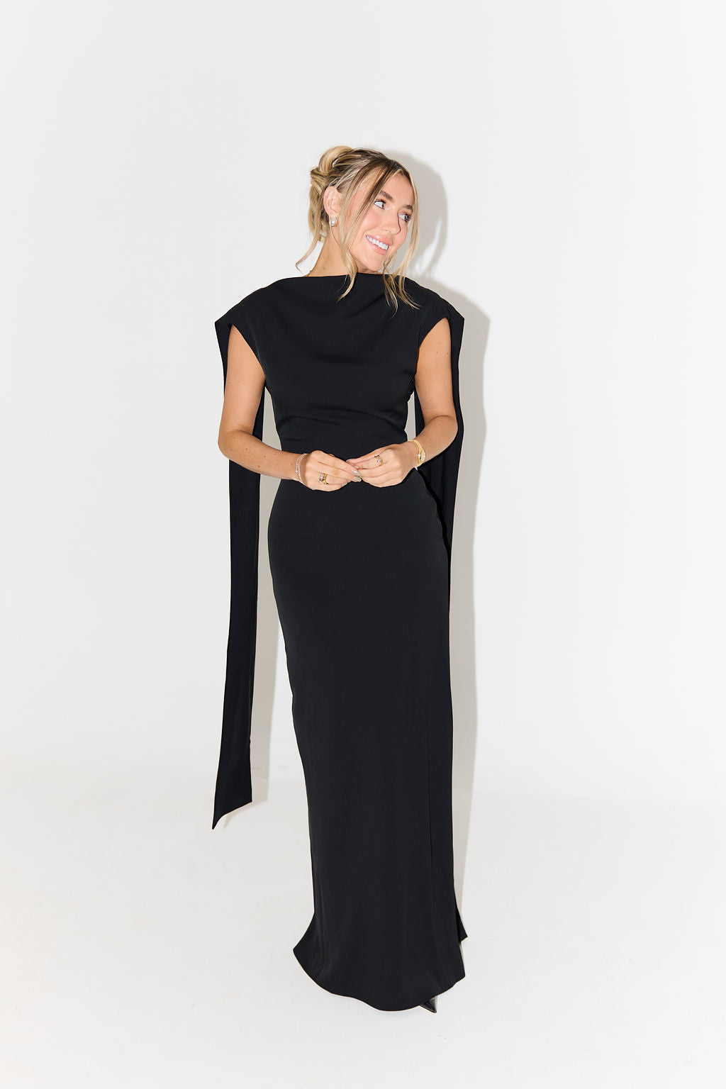 The Ultimate Muse Drape Maxi Dress | Black