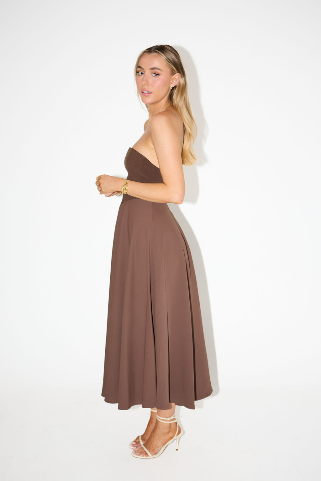 Strapless Midi Dress