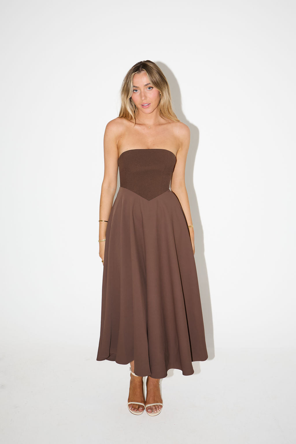 Strapless Midi Dress