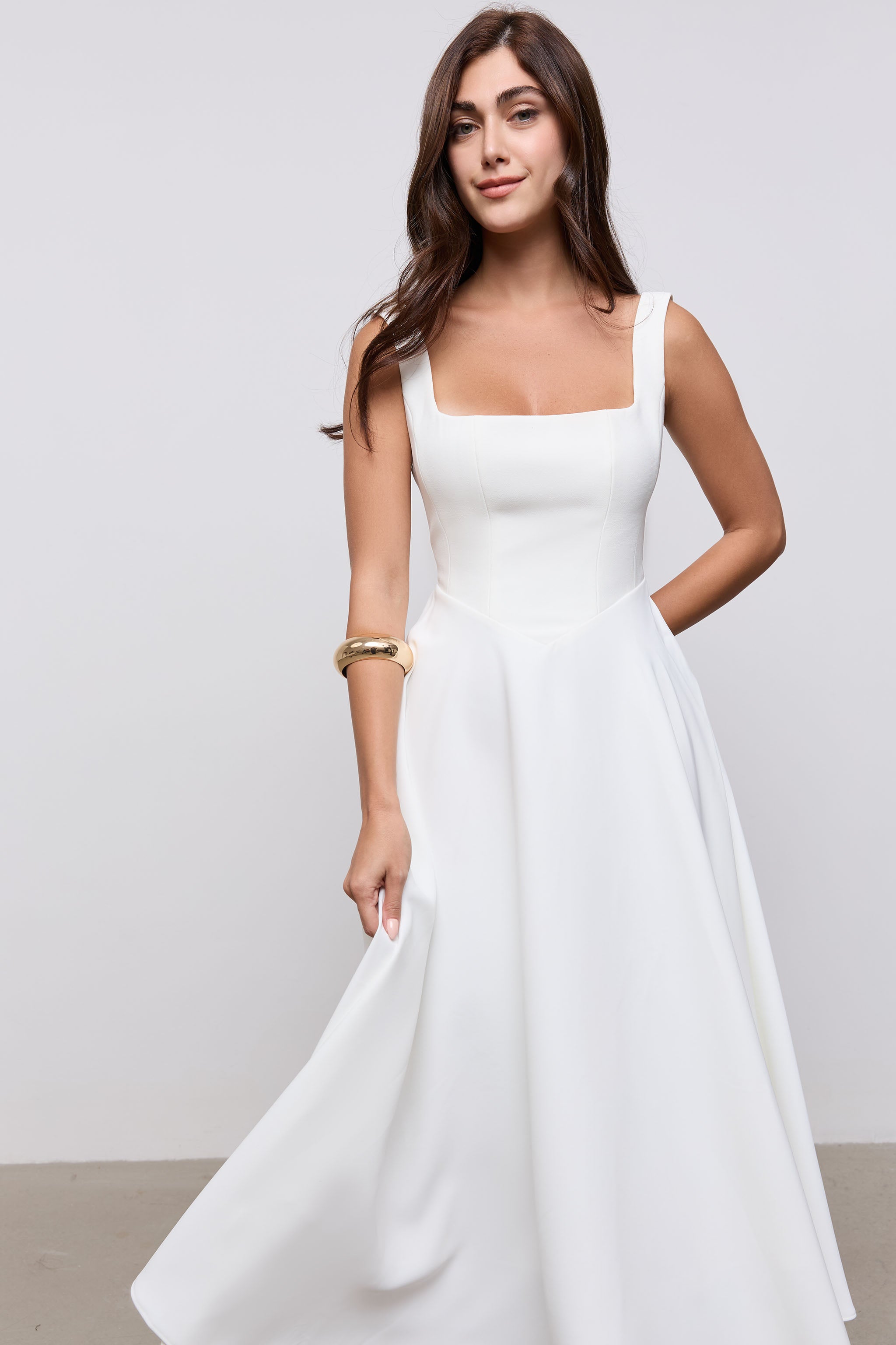 odd muse white midi dress Oddmuse Embellished Strapless Midi Dress In White - 40% Off