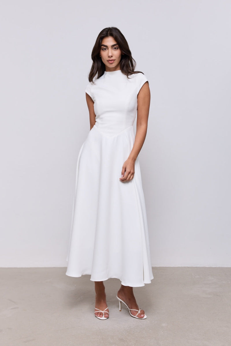 Cap Sleeve Midi Dress