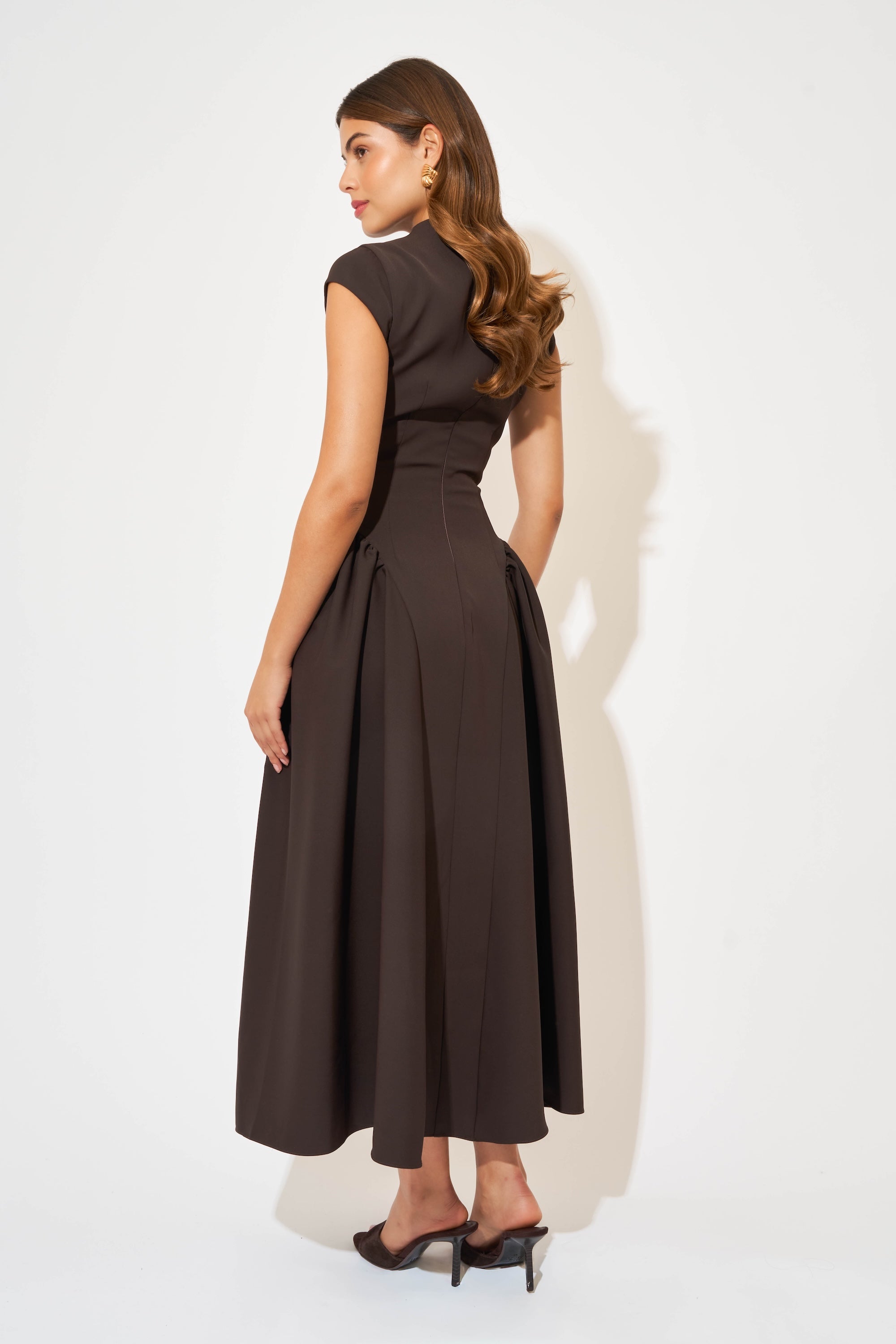 Cap Sleeve Midi Dress
