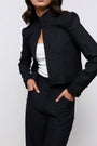 Collarless Tweed Jacket