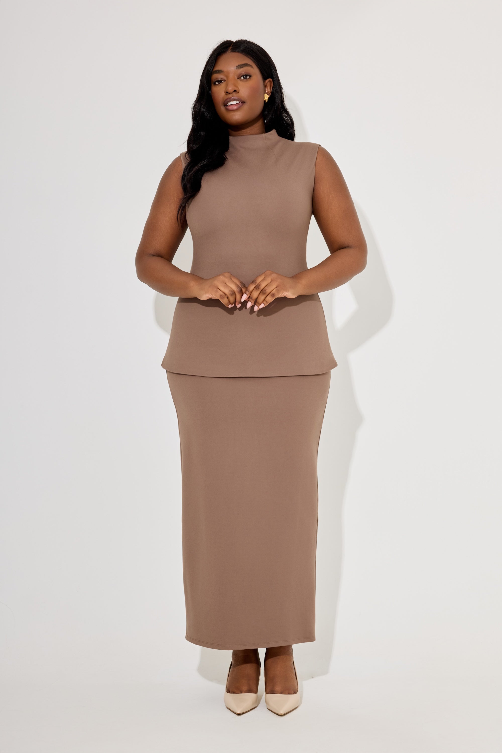 Compact Jersey Maxi Skirt