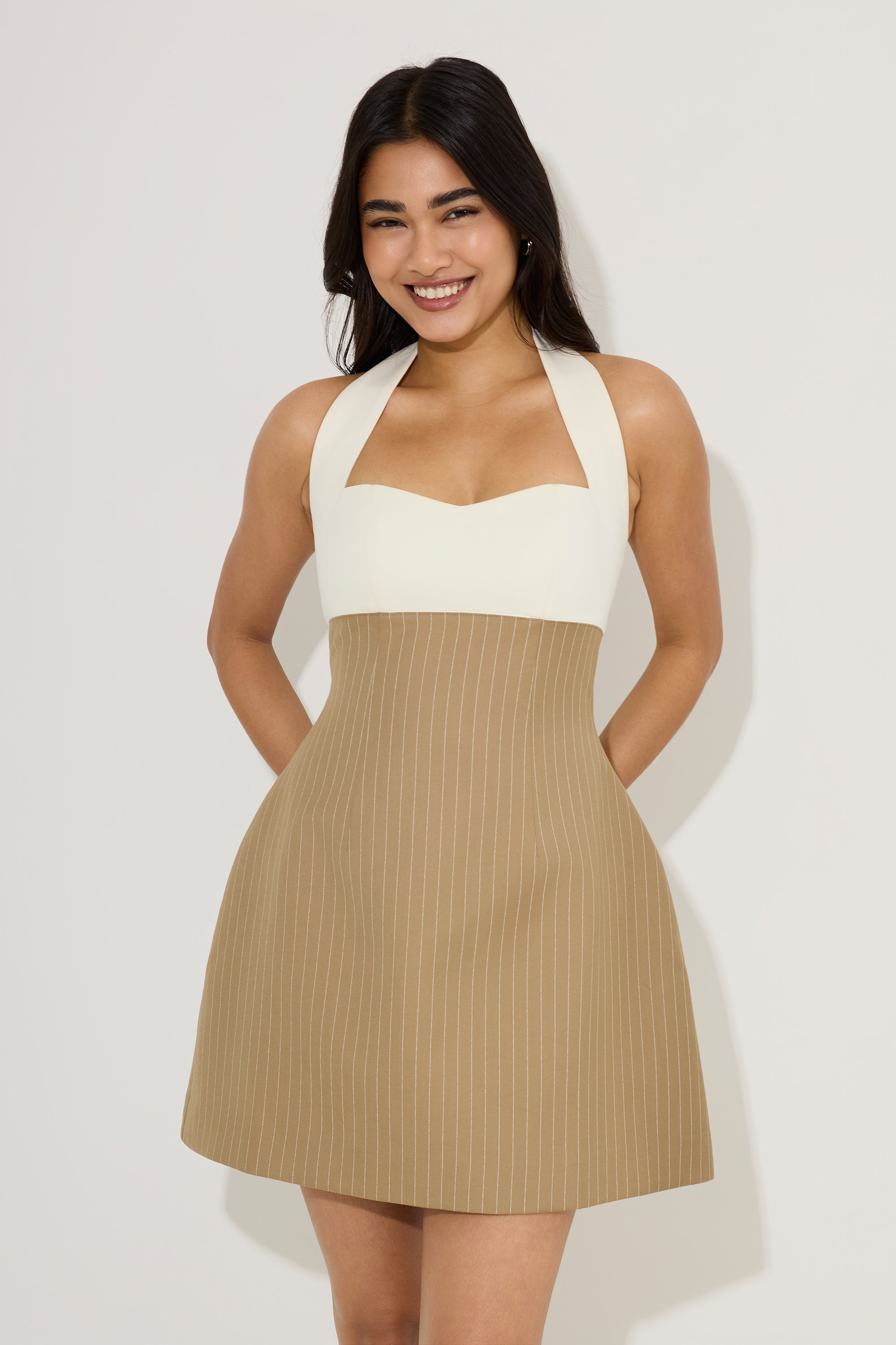 ワンピース SOOR PLOOM Goldie Dress Pinstripe Cotton Mix Pinstripe Mini Dress – Odd Muse Middle East