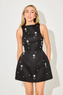 Satin Crystal Mini Dress