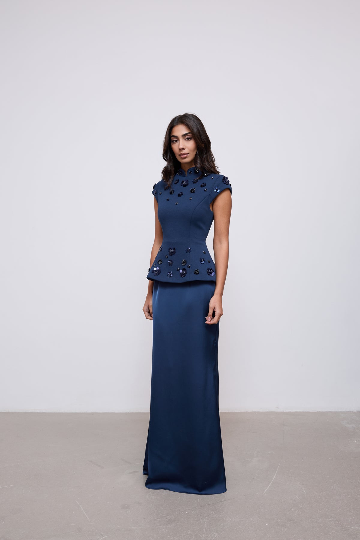 Embellished Appliqué Gown