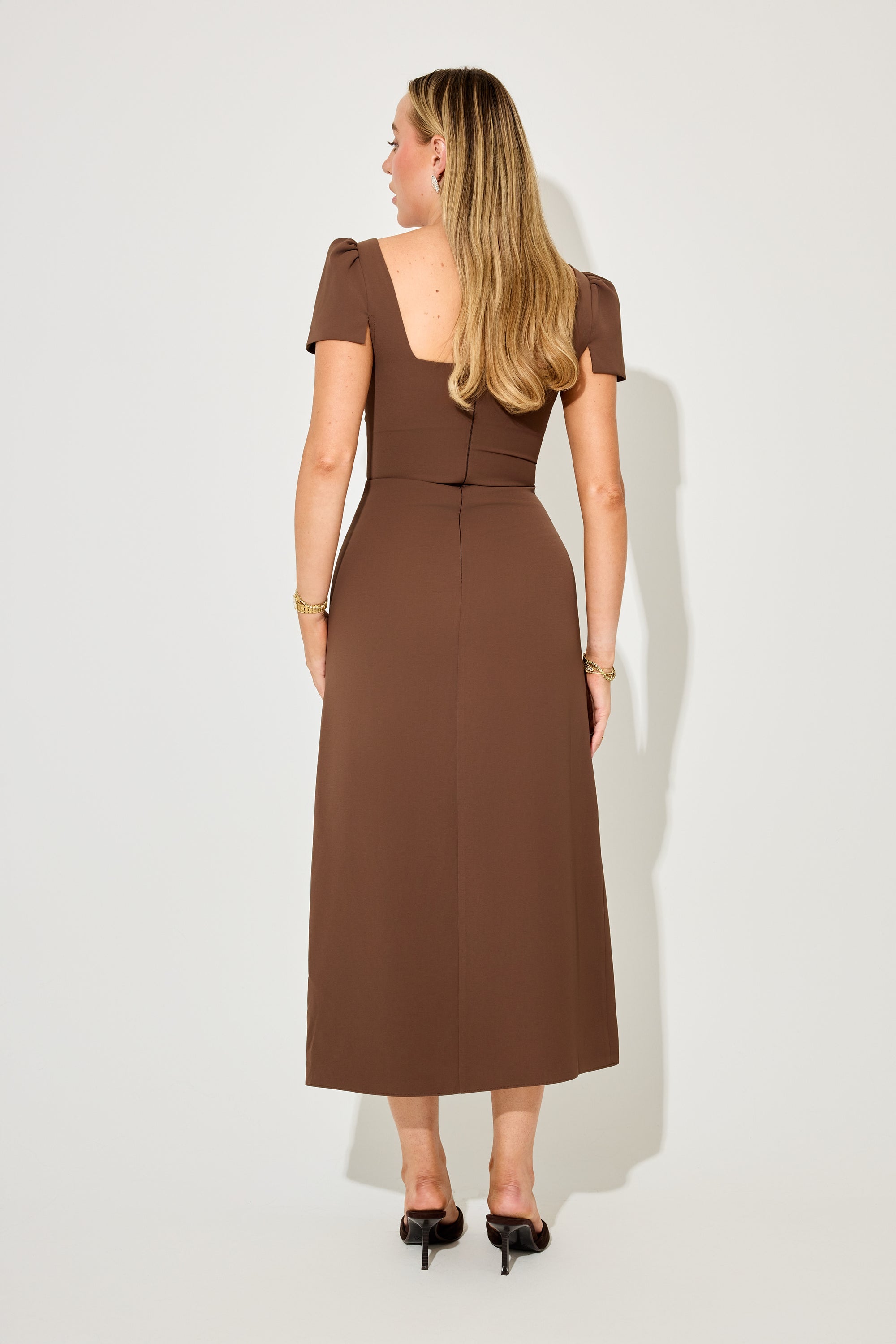 Square Neck Midi Dress