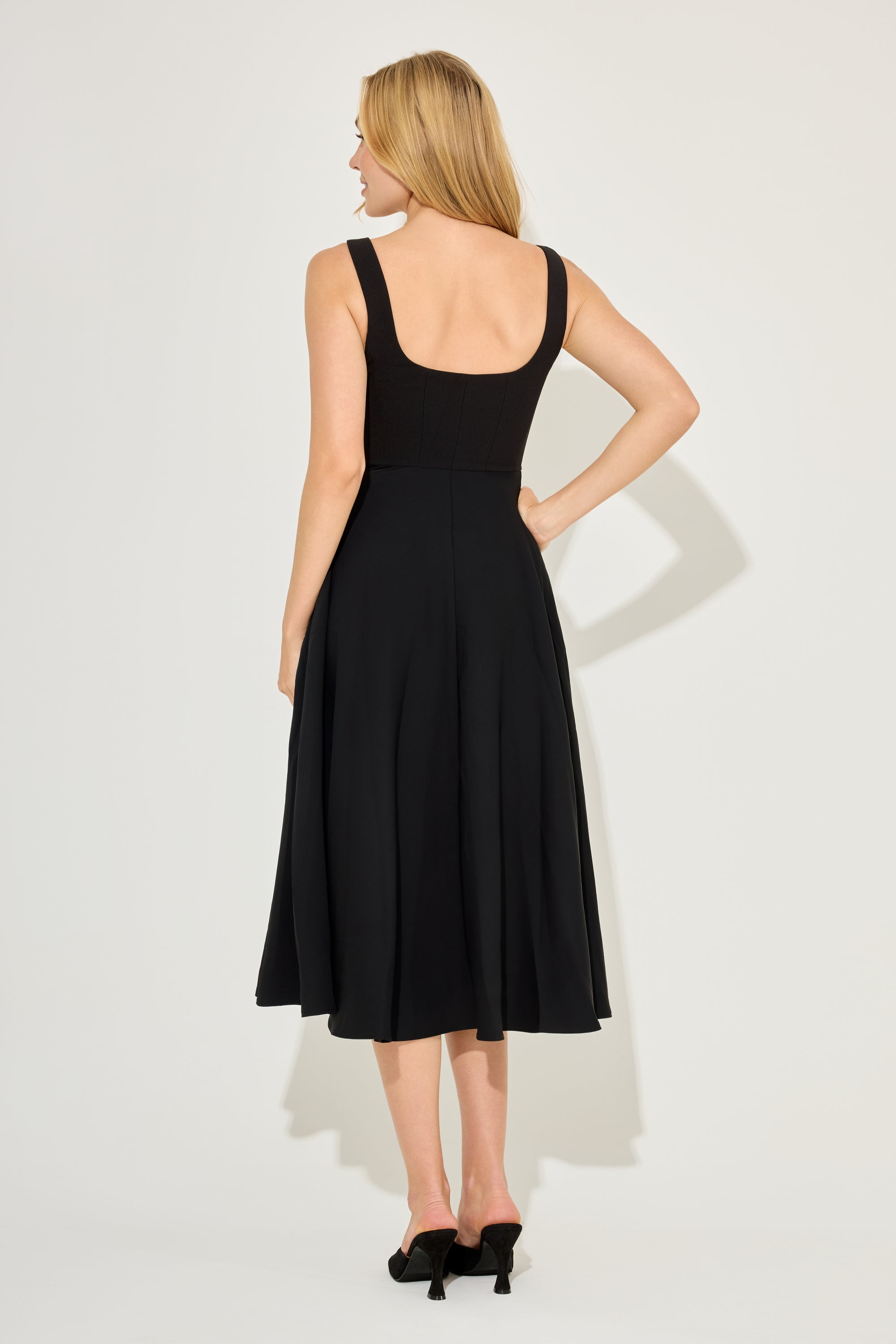 Square Neck Midi Dress