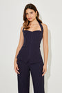 Pinstripe Halter Top