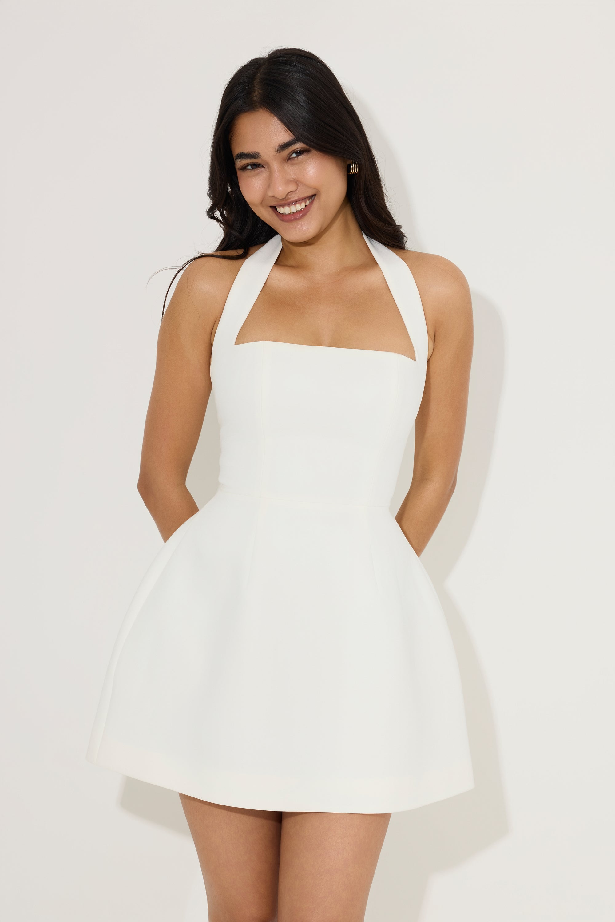 white structured mini dress Structured Mini Dress – Odd Muse Middle East
