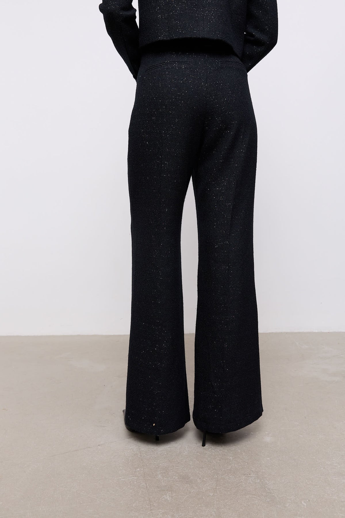 Tweed Slim Flare Trousers