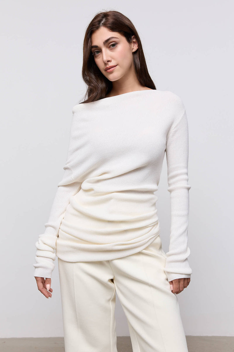 Wool Asymetric Top