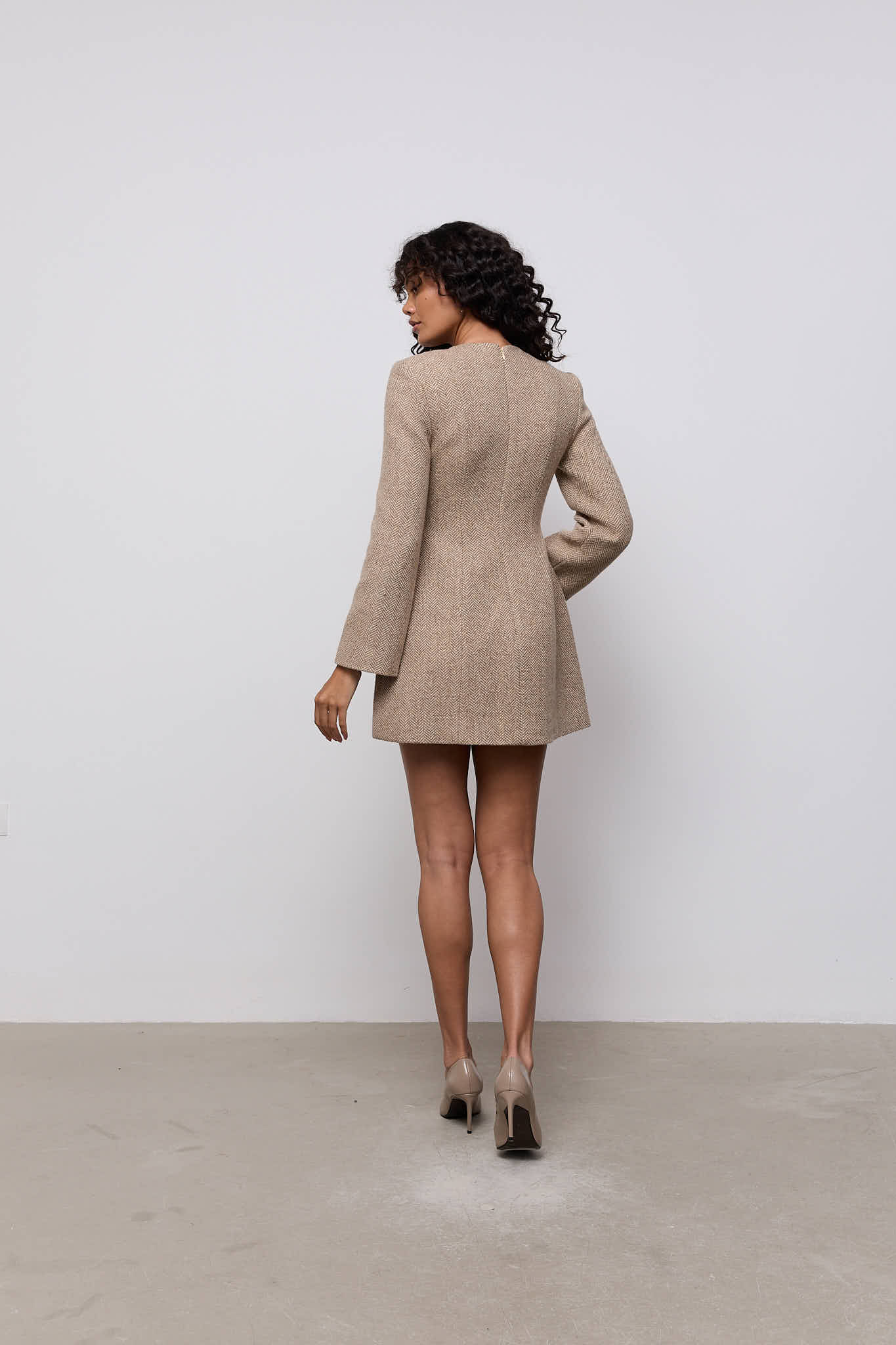 Wool Mix Mini Dress