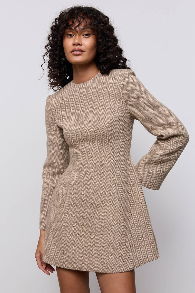 Wool Mix Mini Dress