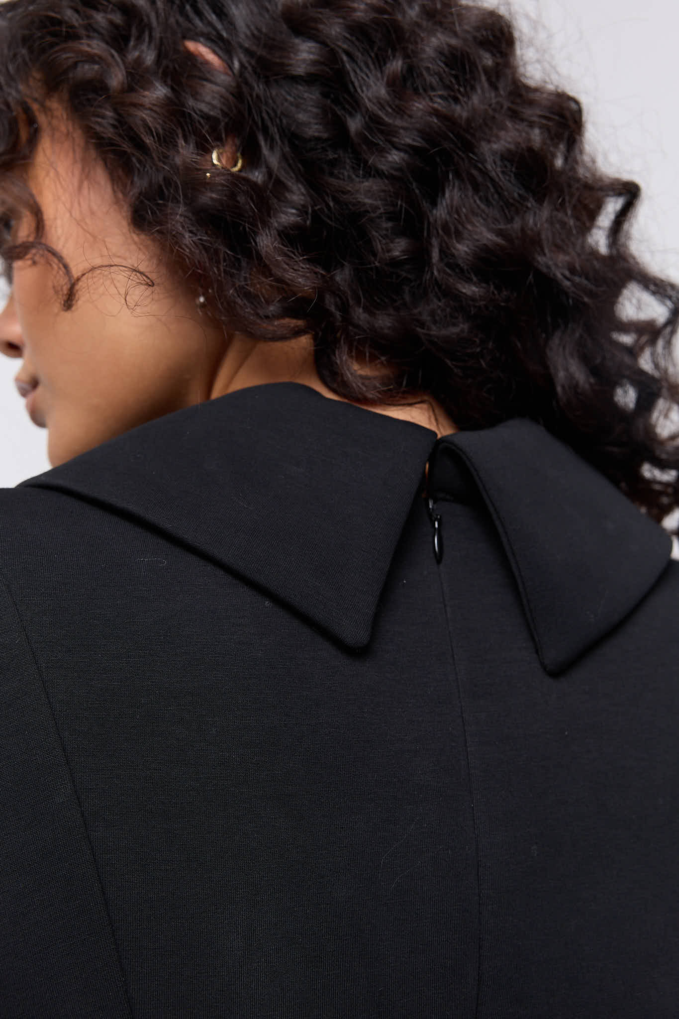 Zip Detail Midi Dress