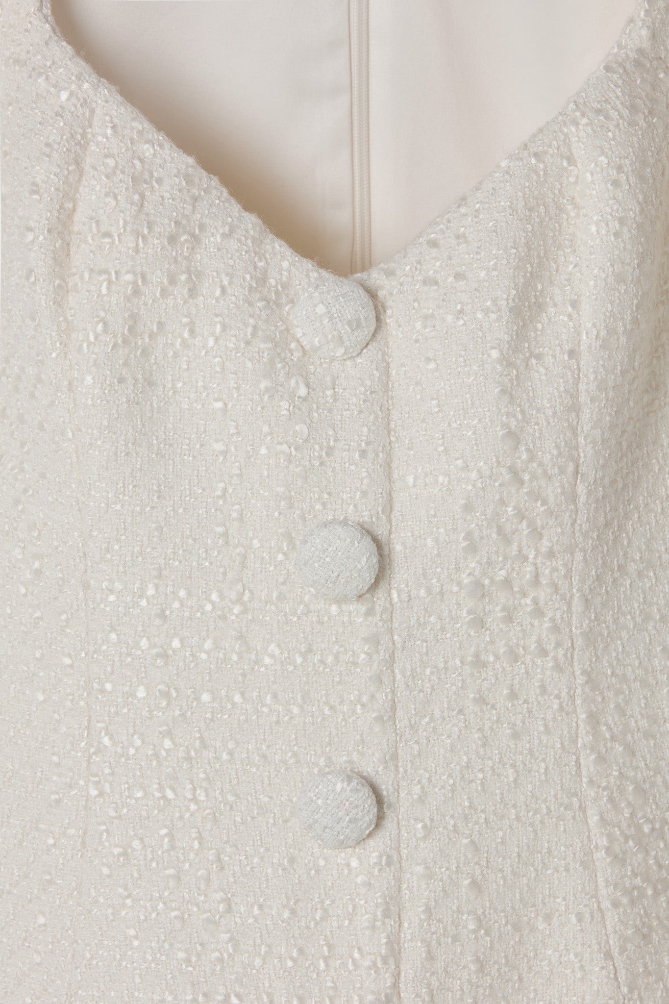 Bouclé Button Midi Dress