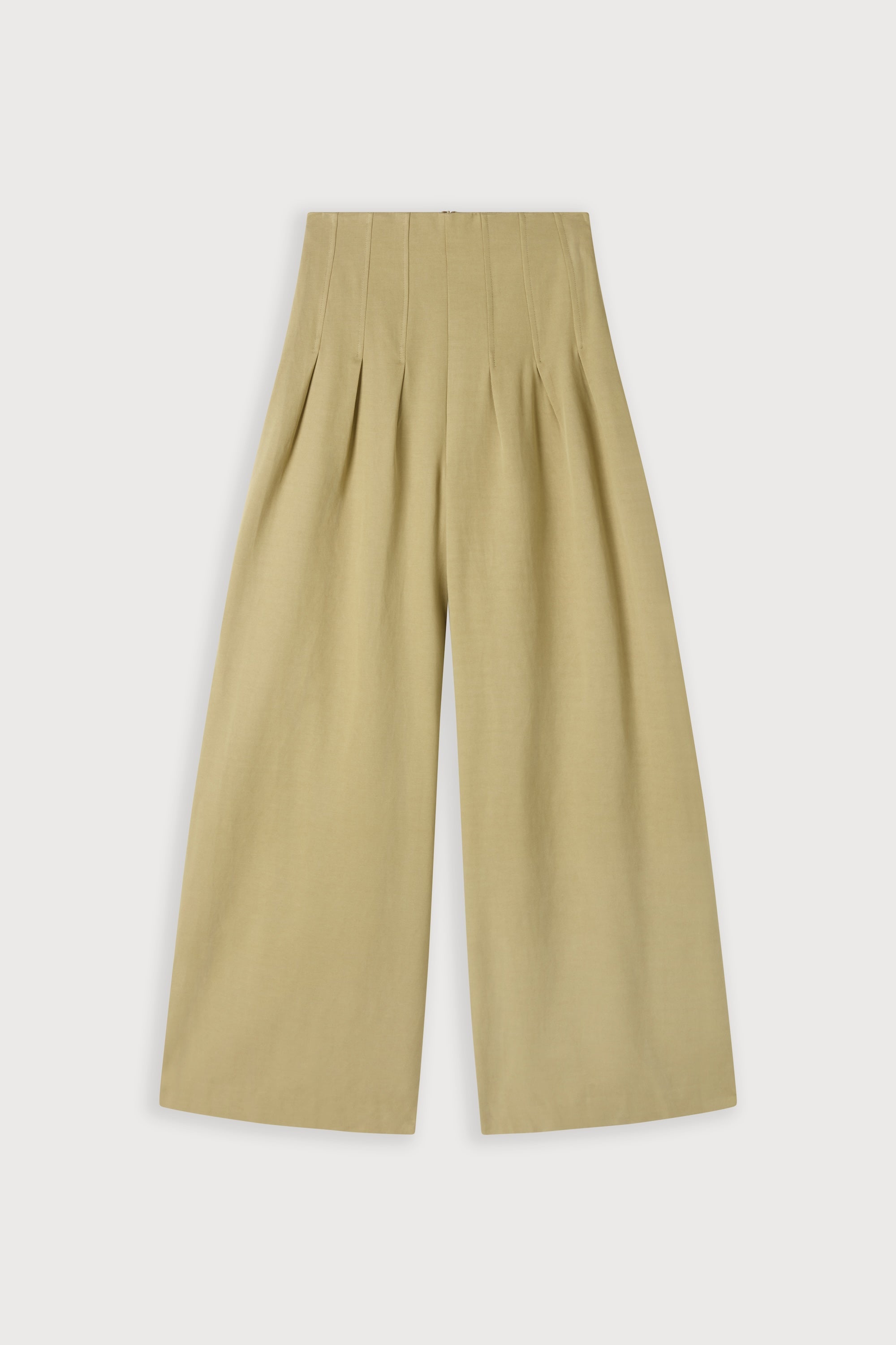 Cotton Mix Cinched Trousers