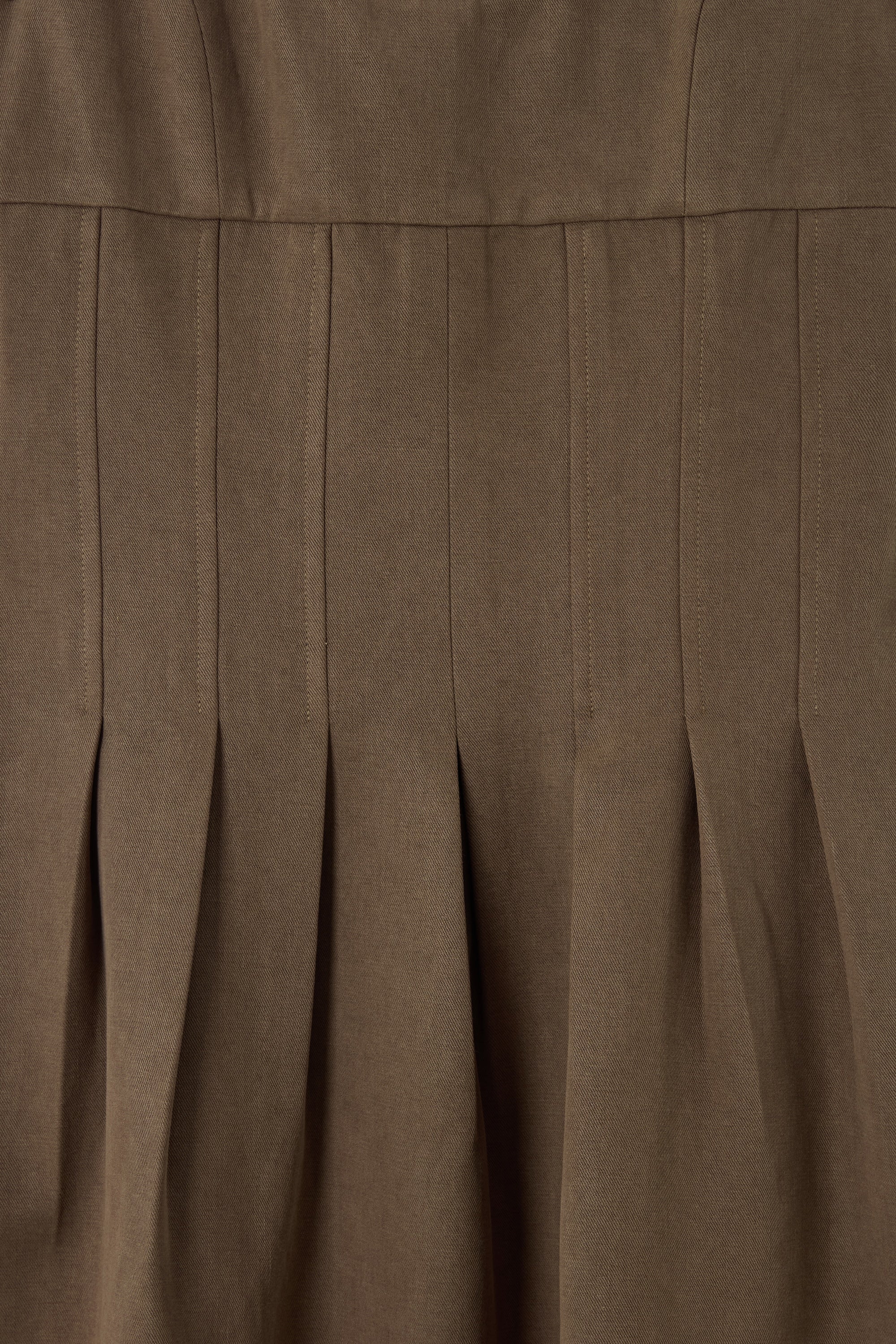 Cotton Mix Cinched Midi Dress