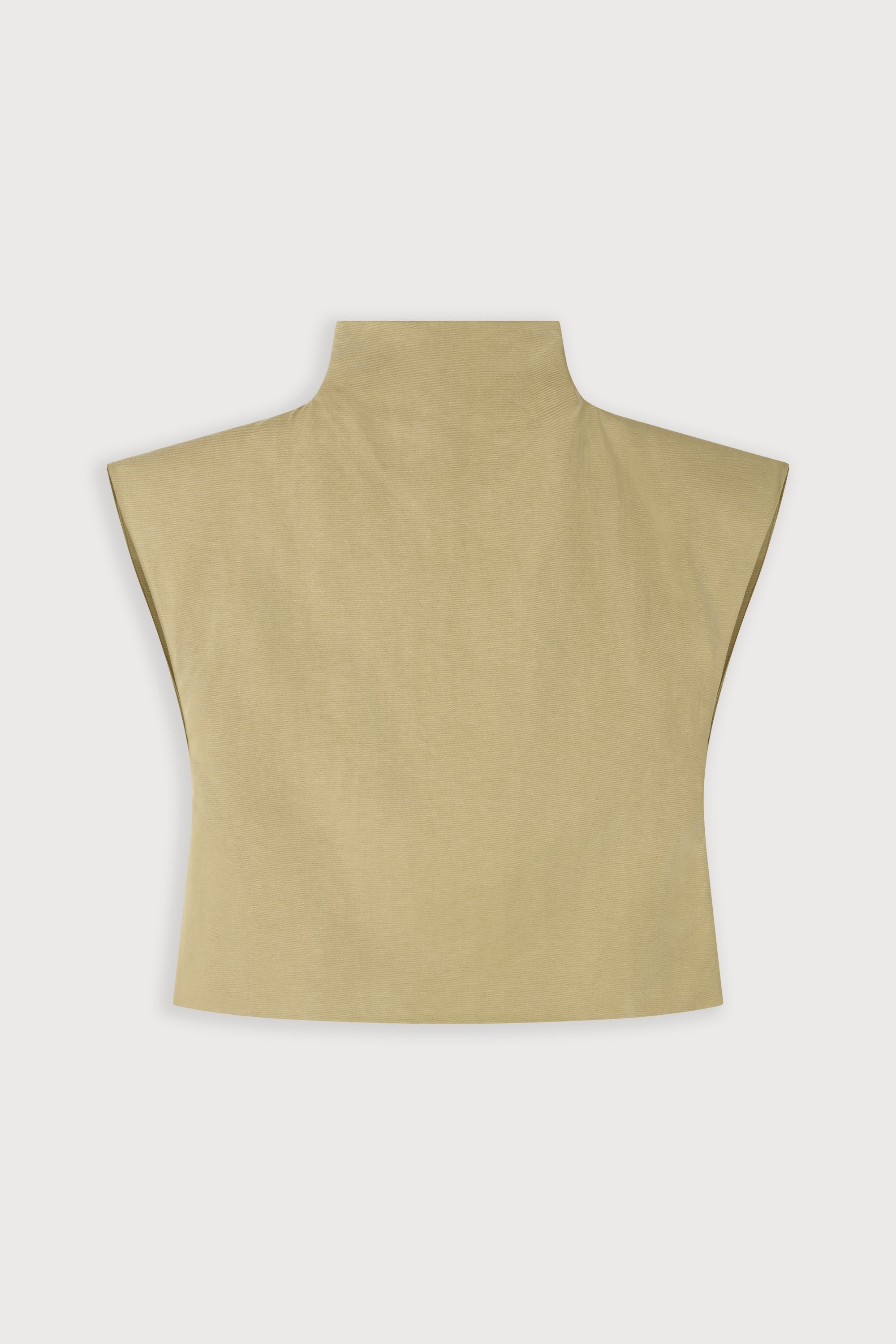 Cotton Mix High Neck Top